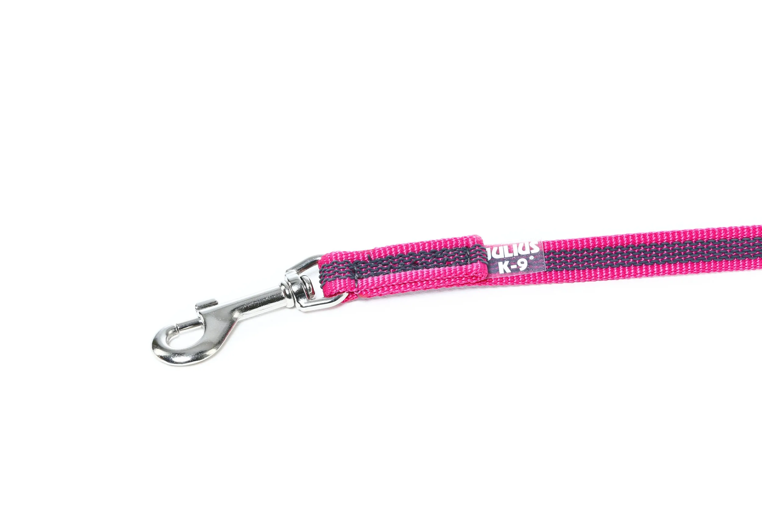 Julius-K9 Color & Gray Super Presa Guinzaglio con Manico e Anello D, 14 mm x 1.8 m, Rosa - immagine 3