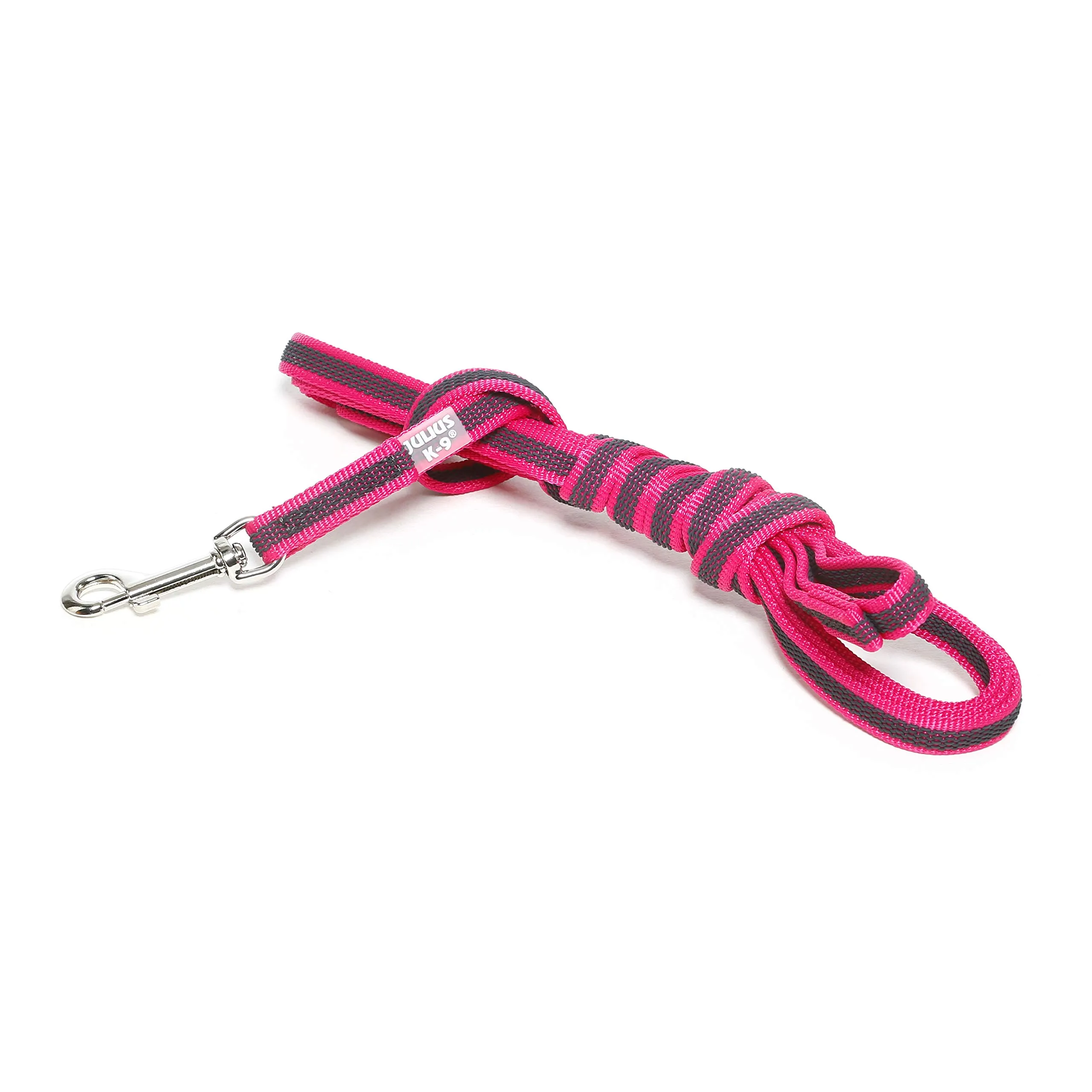 Julius-K9 Color & Gray Super Presa Guinzaglio Con Manico, 14 mm x 3 m, Rosa - immagine 1