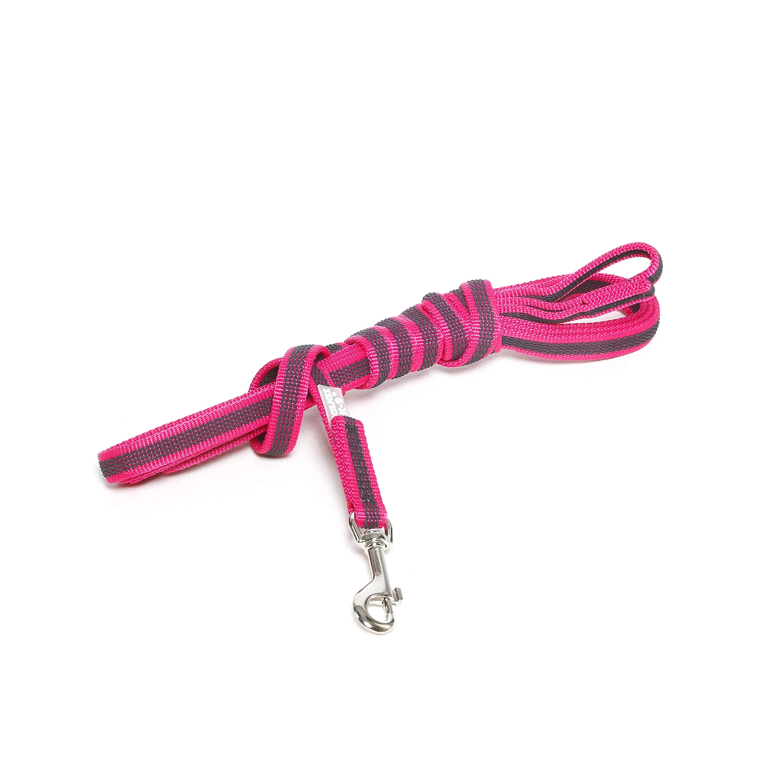 Julius-K9 Color & Gray Super Presa Guinzaglio Con Manico, 14 mm x 3 m, Rosa - immagine 2