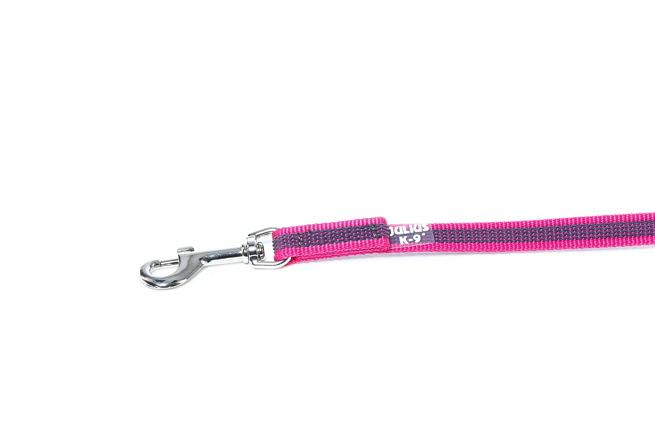 Julius-K9 Color & Gray Super Presa Guinzaglio Con Manico, 14 mm x 3 m, Rosa - immagine 4