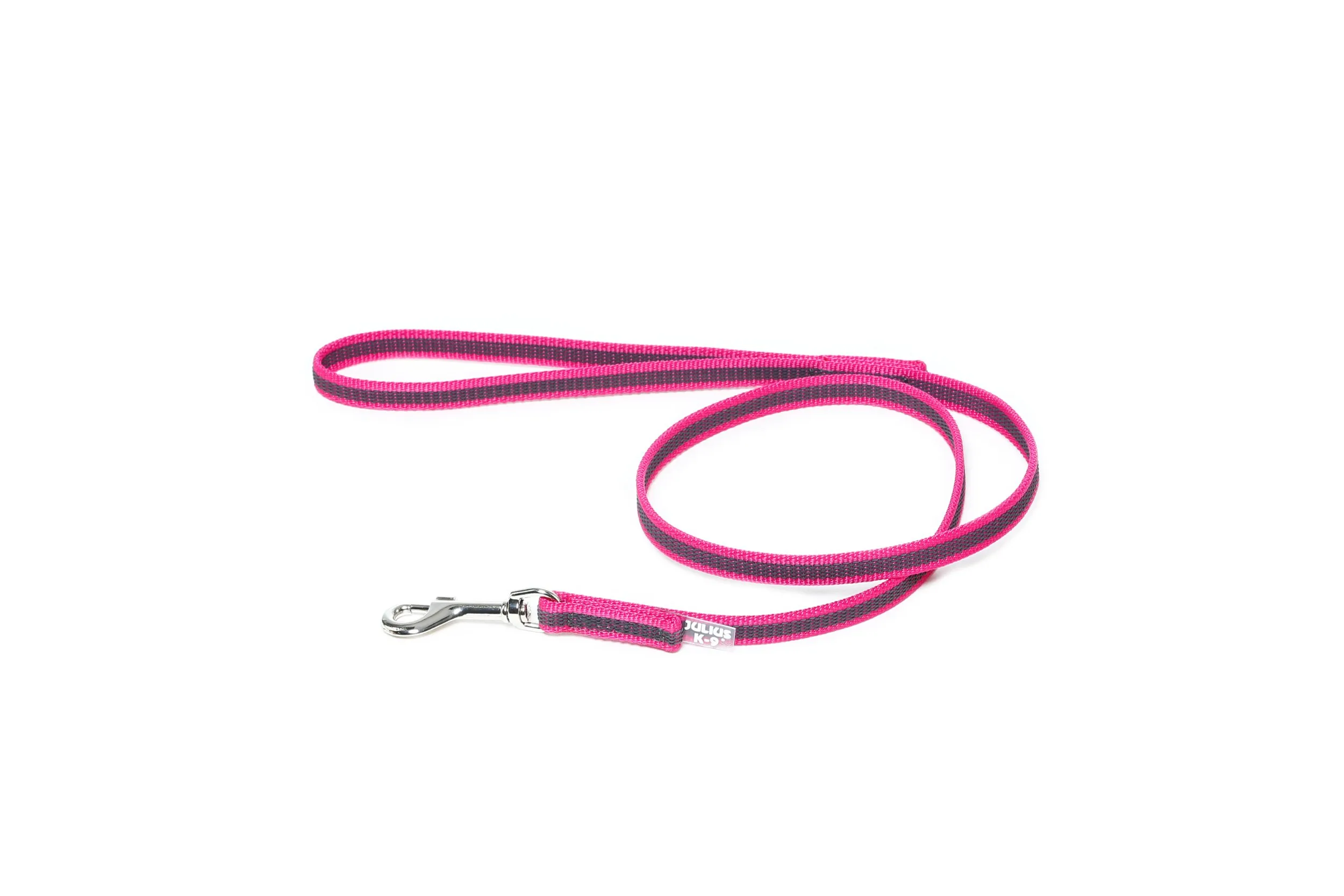 Julius-K9 Color & Gray Super Presa Guinzaglio Con Manico, 14 mm x 1 m, Rosa - immagine 2