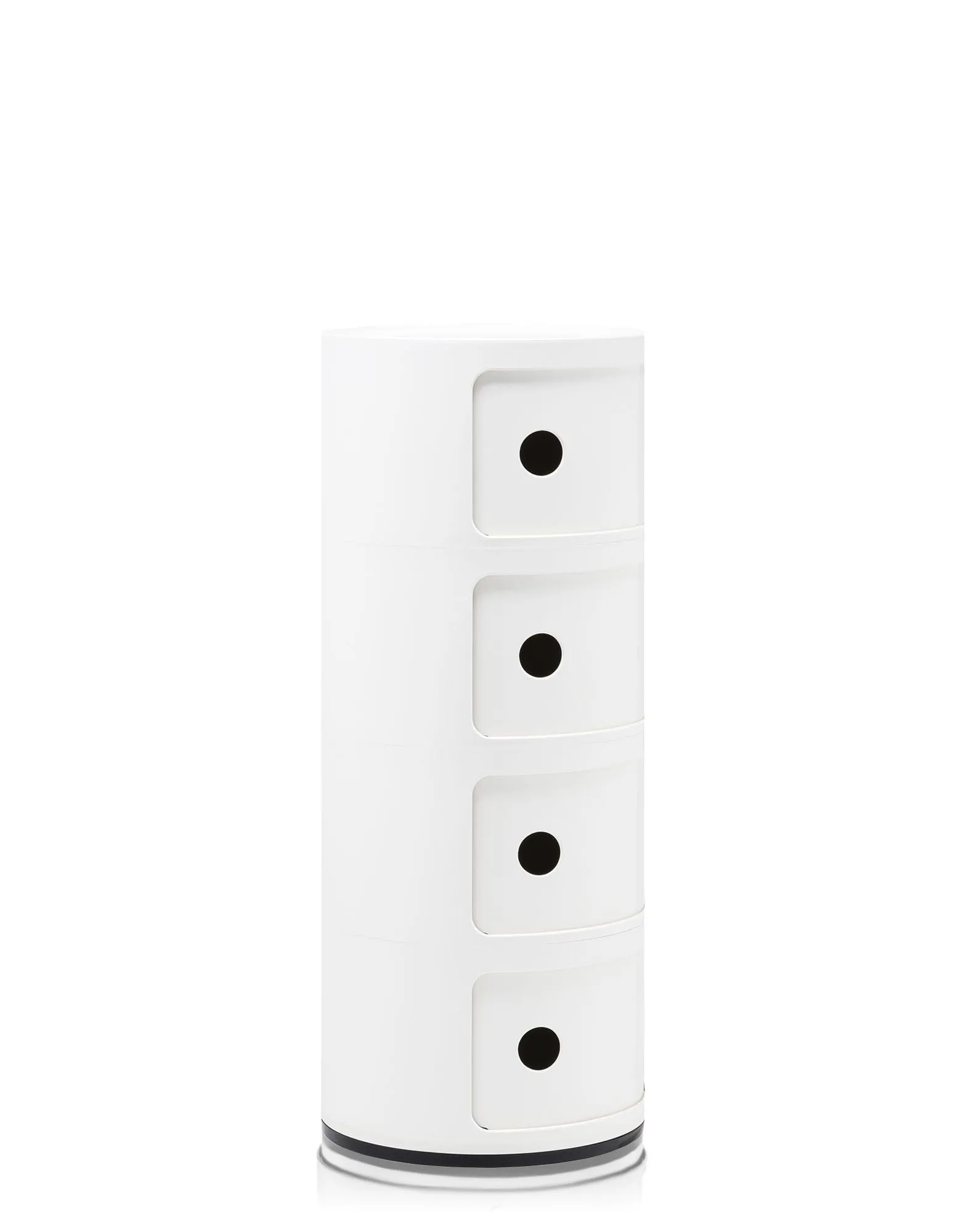 Kartell Componibili Contenitore 4 Elementi, ABS, Base Tonda, Bianco, 32 x 32 x 77 cm - immagine 4