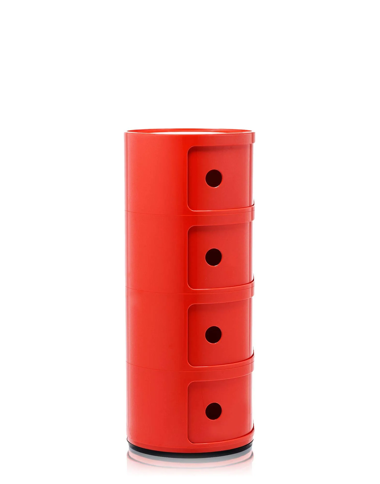Kartell Componibili Contenitore 4 Elementi, Base Tonda, ABS, Rosso, 32 x 32 x 77 cm - immagine 6