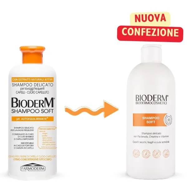 Bioderm Shampoo Soft Lenitivo Cuoio Capelluto a Tendenza Seborroica 500 ml - immagine 2