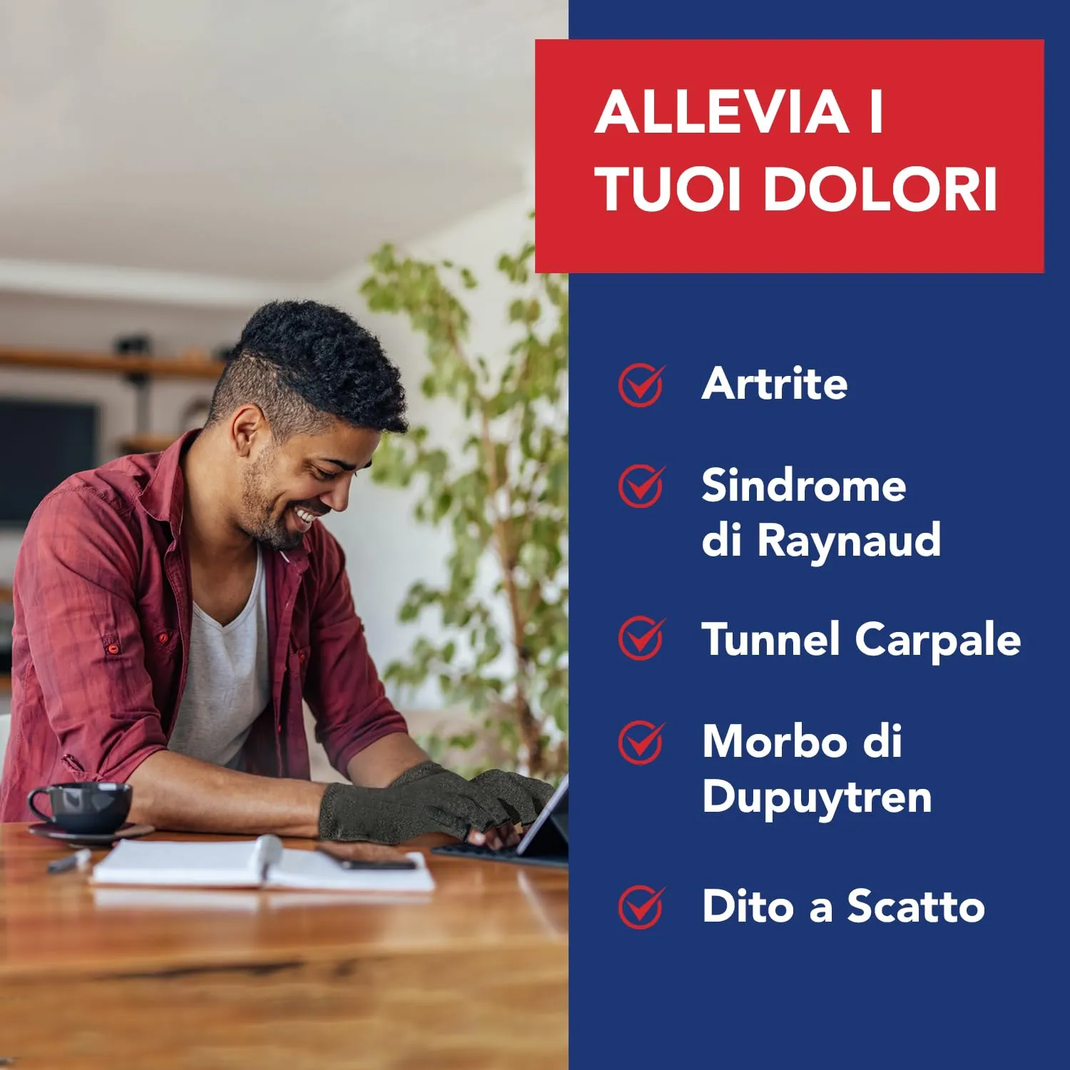 Dr. Arthritis Guanti a Compressione per Artrosi e Tunnel Carpale in Cotone, Taglia S - immagine 6