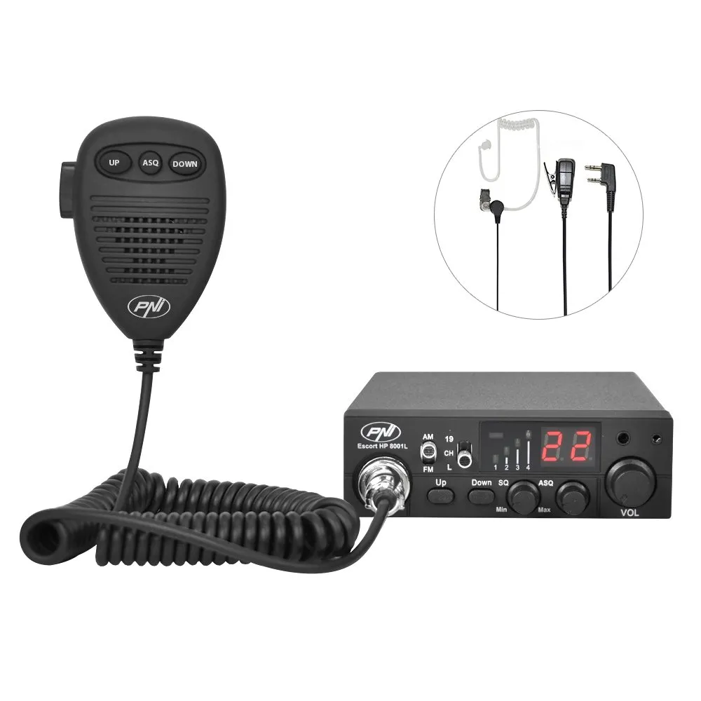 PNI Escort 8001L ASQ CB Radio Station with HS81L Headset Microphone - immagine 2