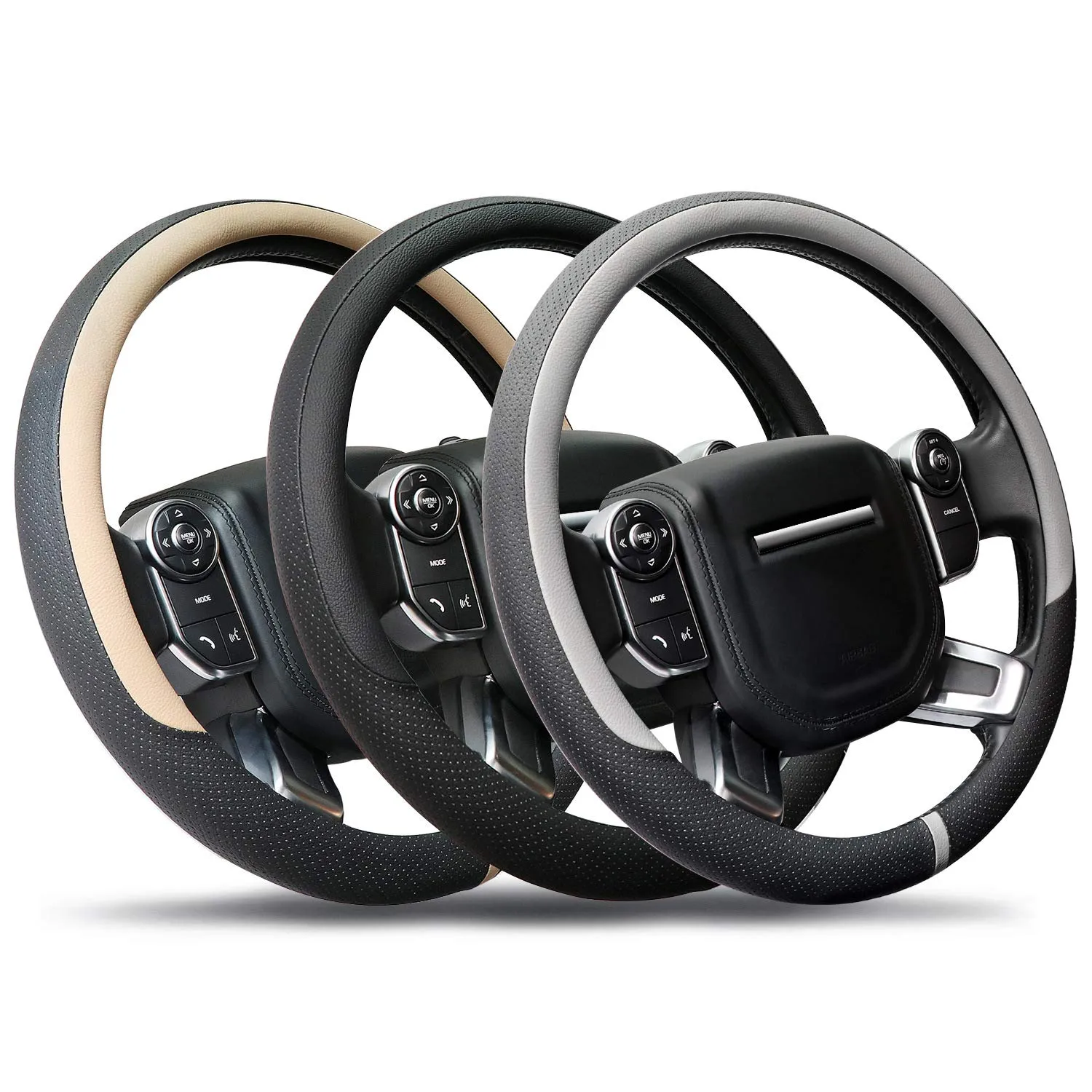 COFIT Coprivolante in Pelle Microfibra Traspirante e Antiscivolo, Universale L 39-40.5cm, Grigio e Nero - immagine 7