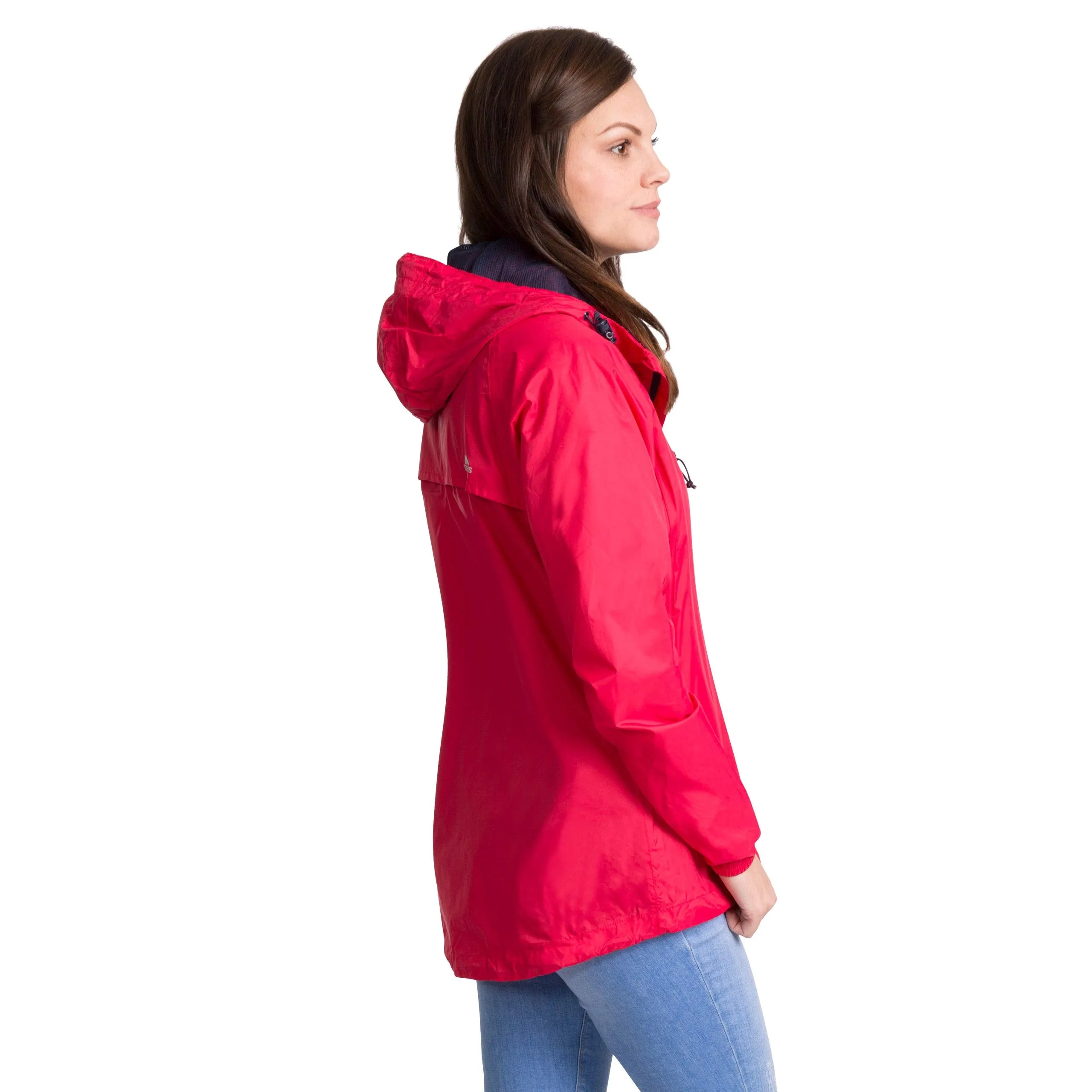Trespass Qikpac Giacca Impermeabile da Donna - Lampone - S - immagine 2
