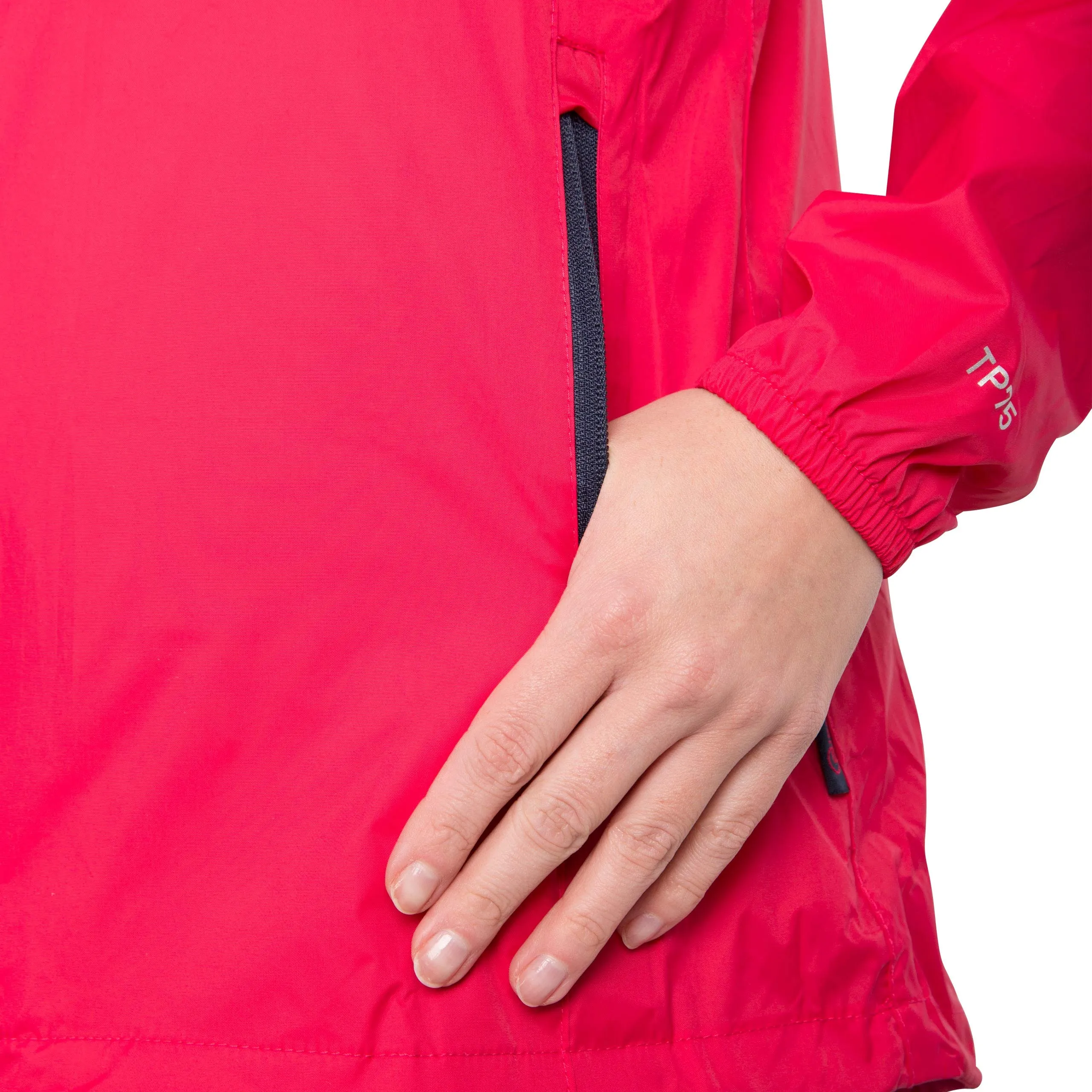 Trespass Qikpac Giacca Impermeabile da Donna - Lampone - S - immagine 7