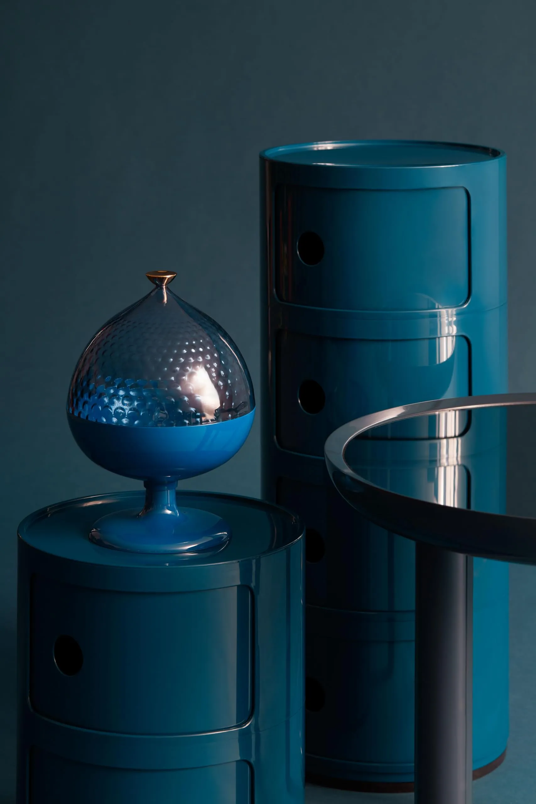 Kartell Componibili Contenitore 2 Elementi, Blu, 32 x 32 x 40 cm - immagine 6