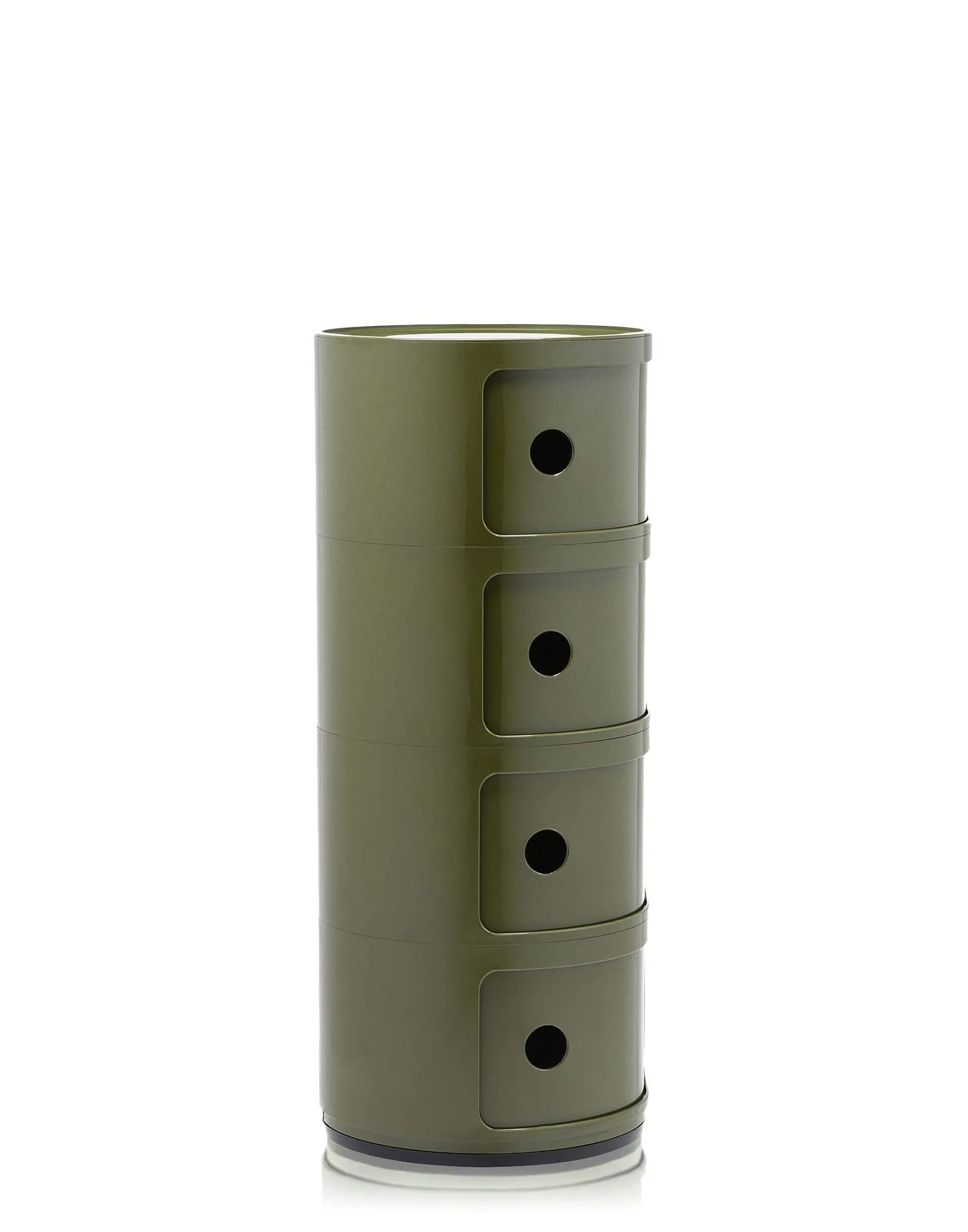 Kartell Componibili Contenitore 4 Elementi, Base Tonda, ABS, Verde, 32 x 32 x 77 cm - immagine 5