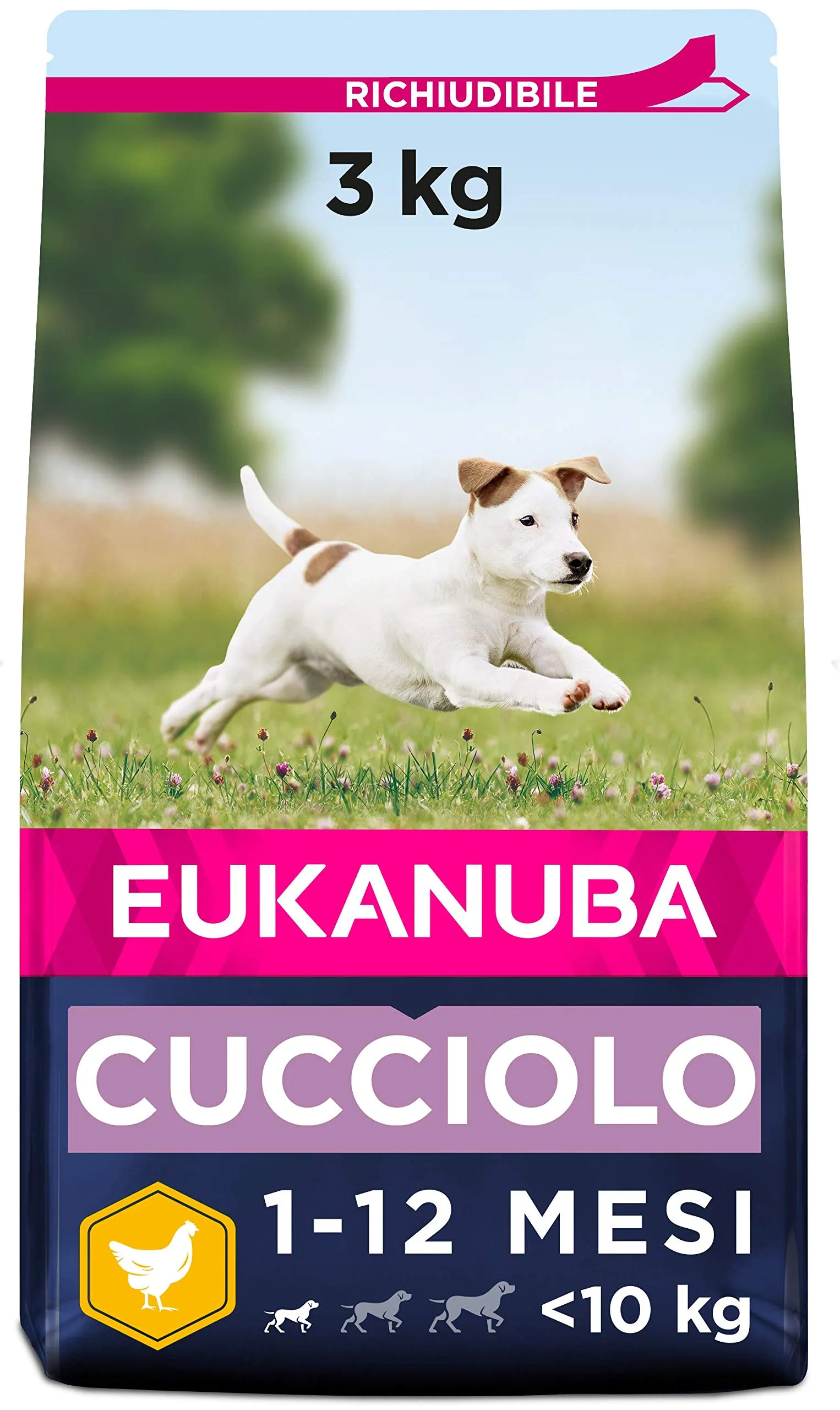 Eukanuba Cibo per cuccioli razze piccole al pollo fresco, 3 kg - immagine 1