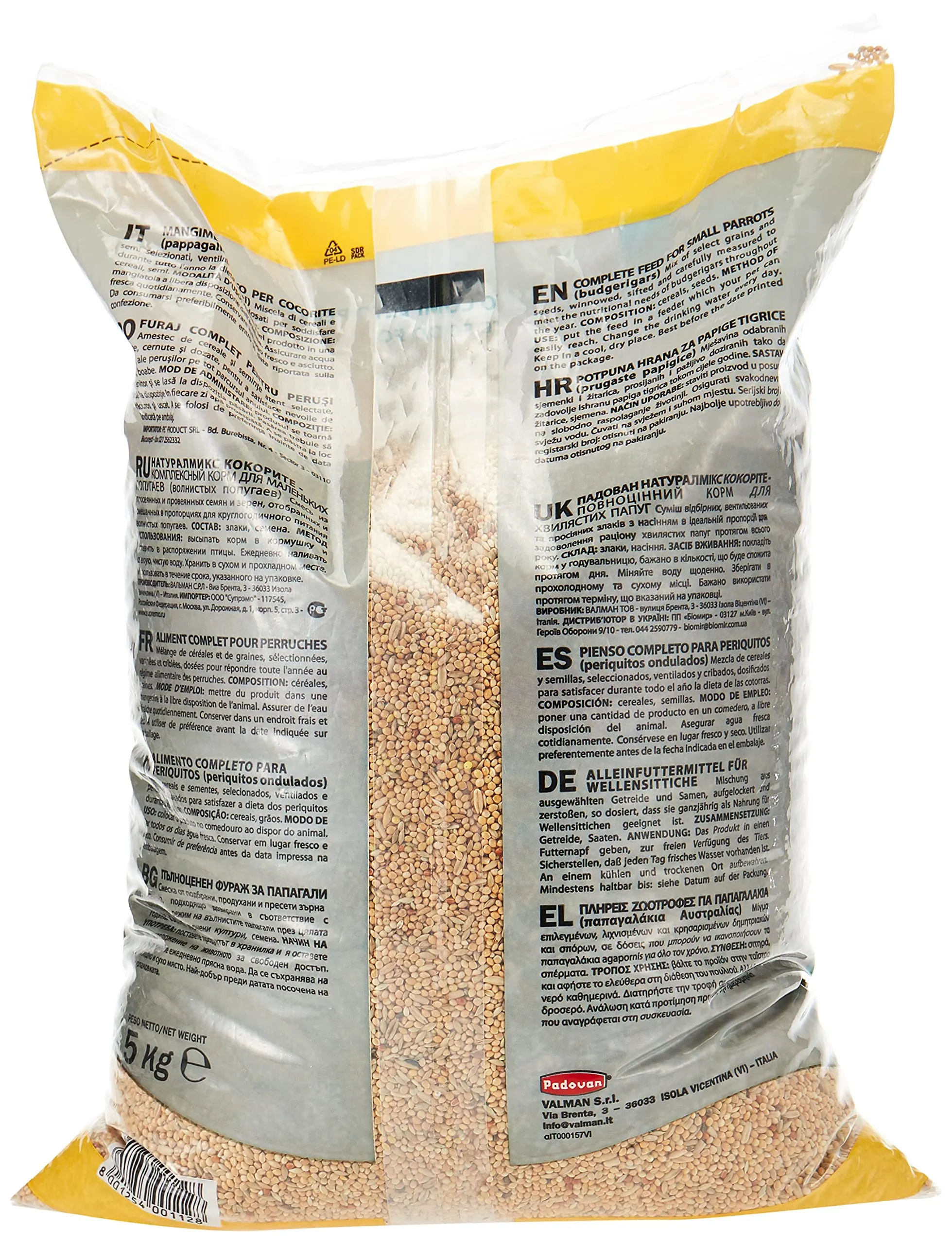 Padovan Naturalmix Cocorite Alimento Completo per Cocorite - 5 kg - immagine 2