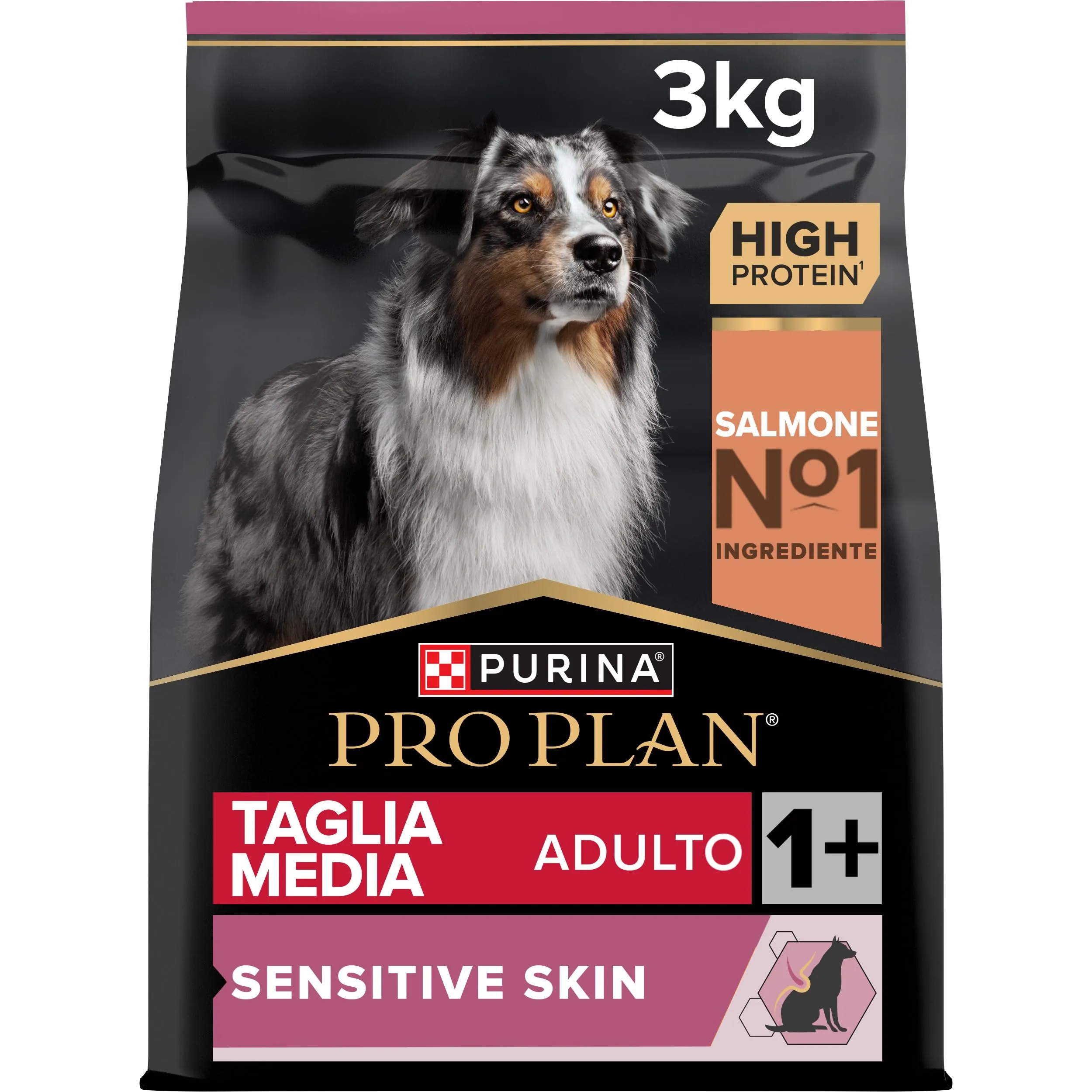 Purina Pro Plan Optiderma Medium Adult Crocchette Cani, 4 x 3 kg - immagine 1