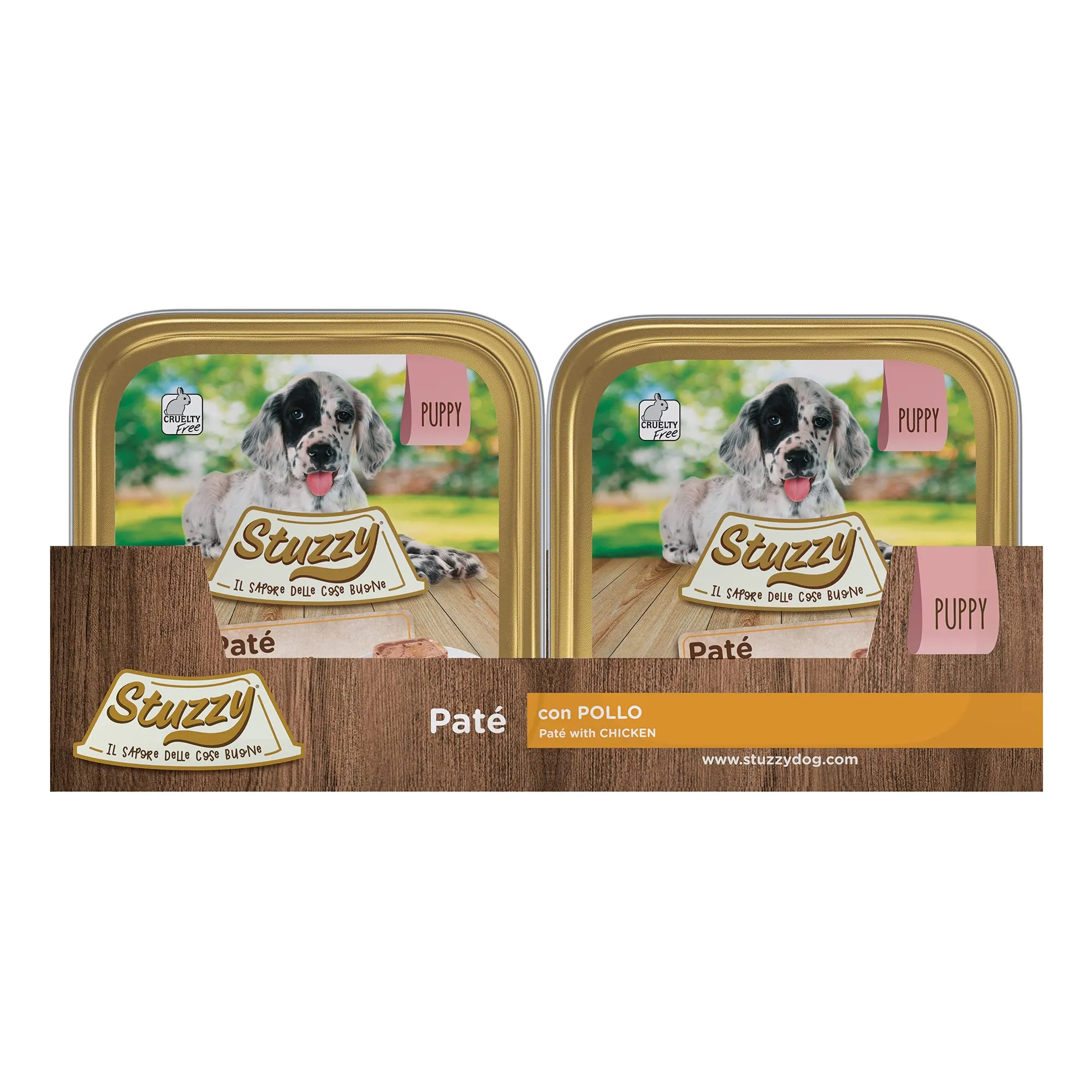 Stuzzy Cibo Umido per Puppy al Gusto Pollo, Paté e Carni in Pezzi, 3,3kg (22 x 150g) - immagine 2