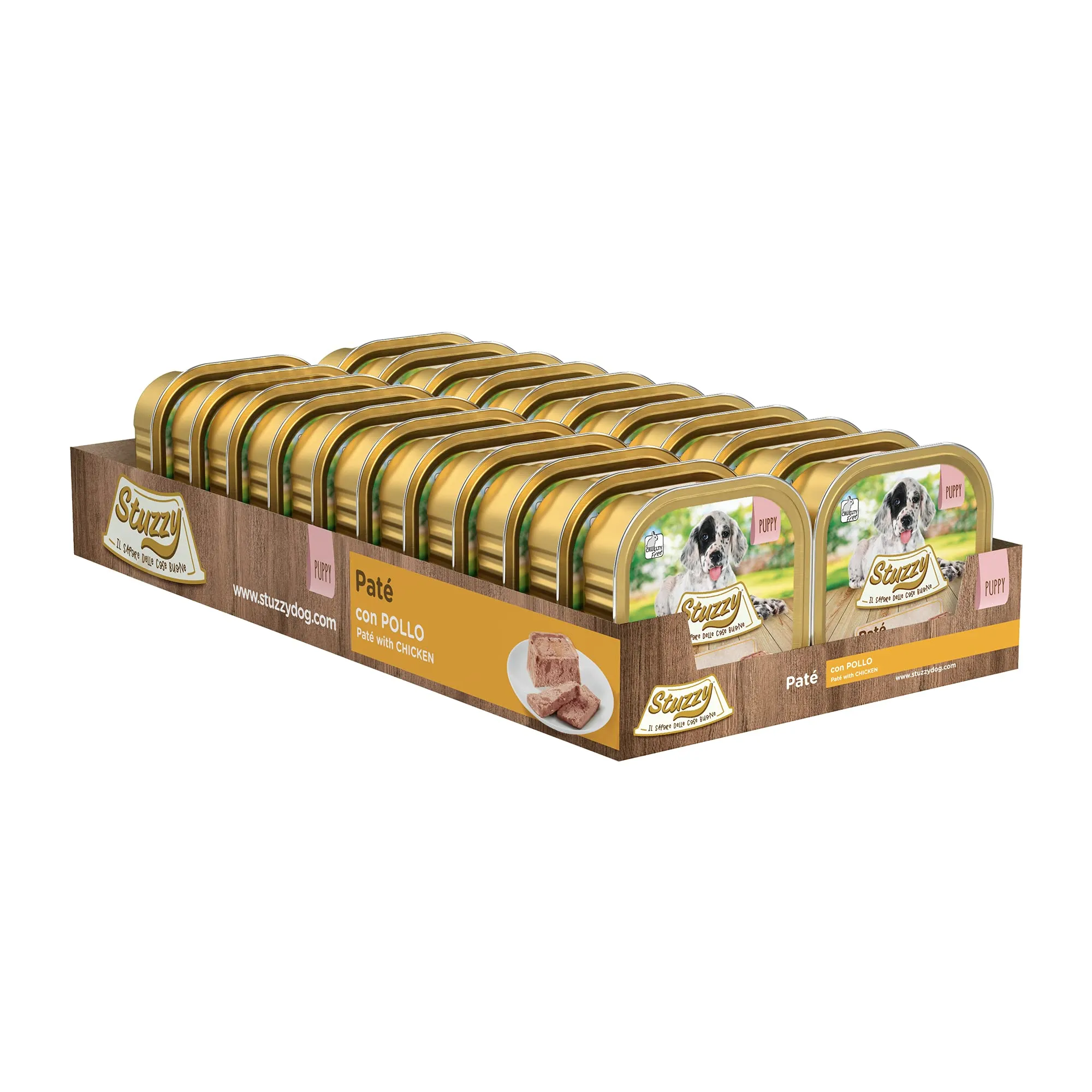 Stuzzy Cibo Umido per Puppy al Gusto Pollo, Paté e Carni in Pezzi, 3,3kg (22 x 150g) - immagine 3