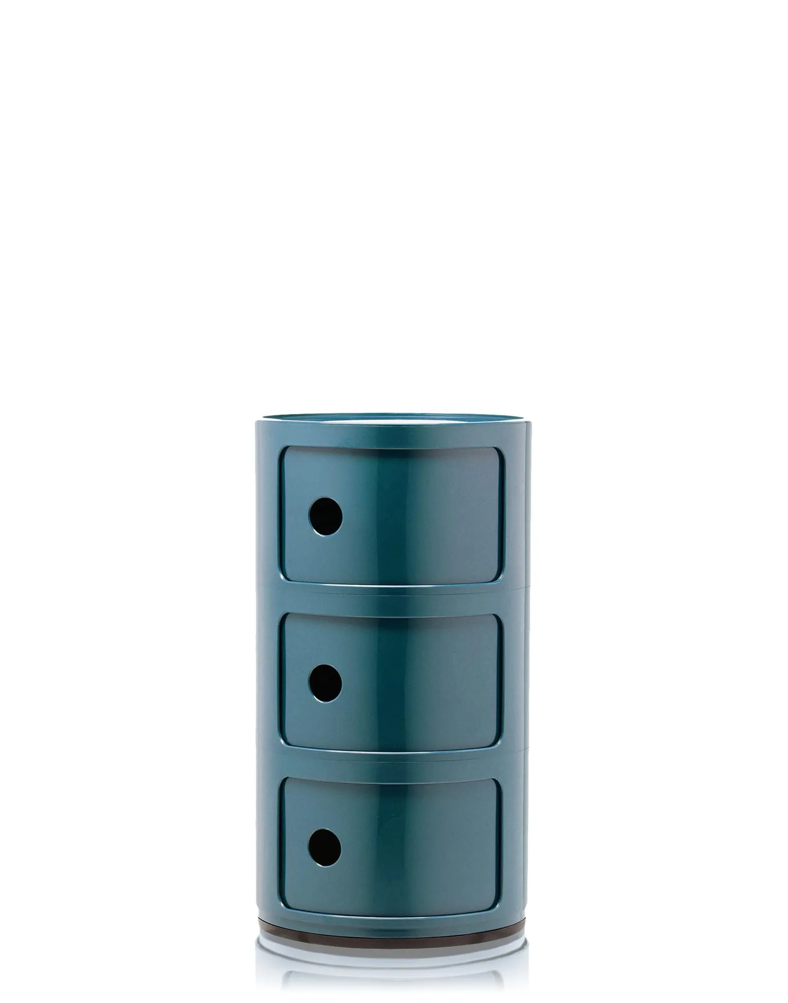 Kartell Componibili Contenitore 3 Elementi, ABS, Blu, 32 x 32 x 58.5 cm - immagine 1