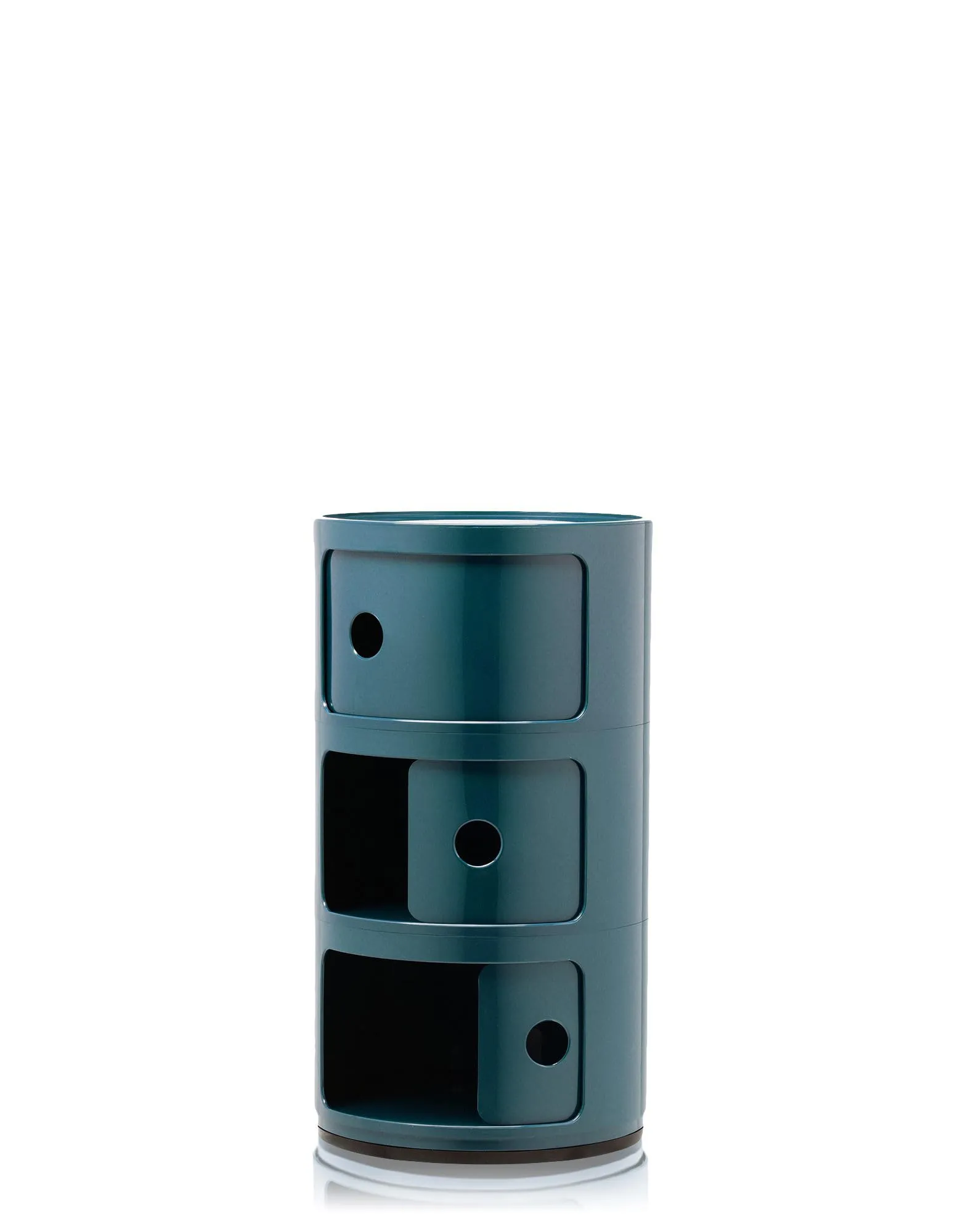 Kartell Componibili Contenitore 3 Elementi, ABS, Blu, 32 x 32 x 58.5 cm - immagine 3