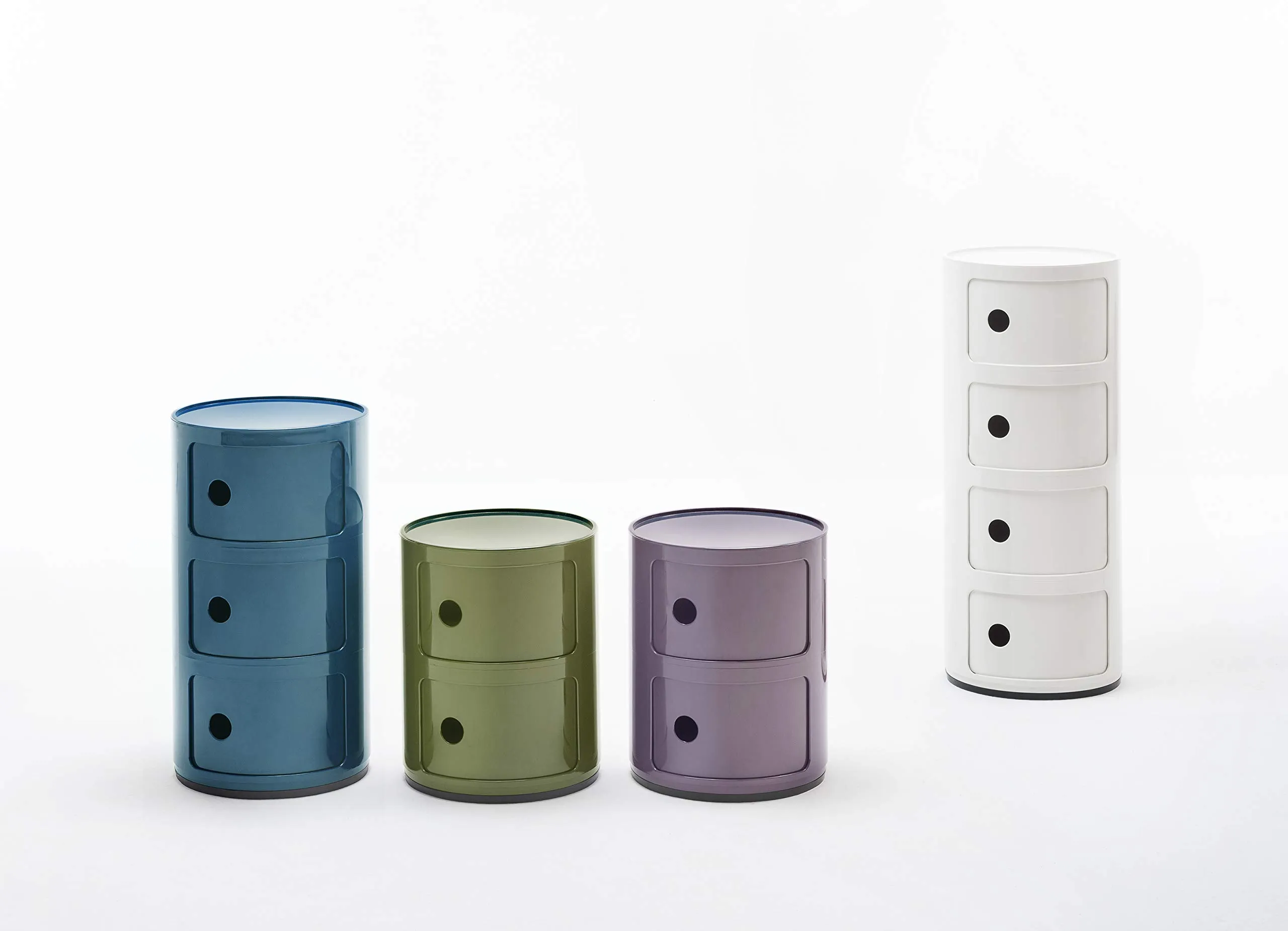 Kartell Componibili Contenitore 3 Elementi, ABS, Blu, 32 x 32 x 58.5 cm - immagine 8