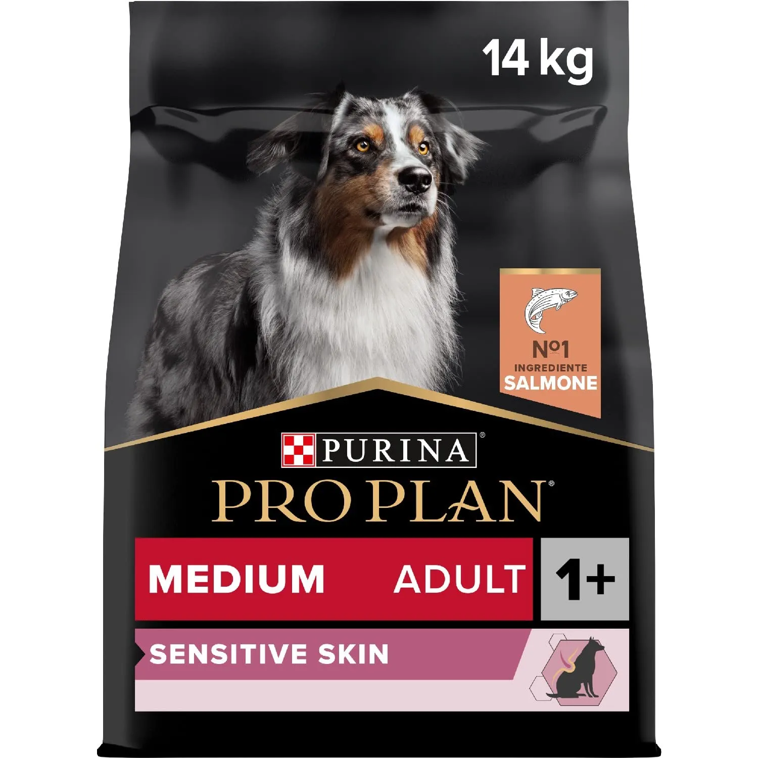 Purina Pro Plan Adult Medium Sensitive Skin, 14 kg - immagine 4