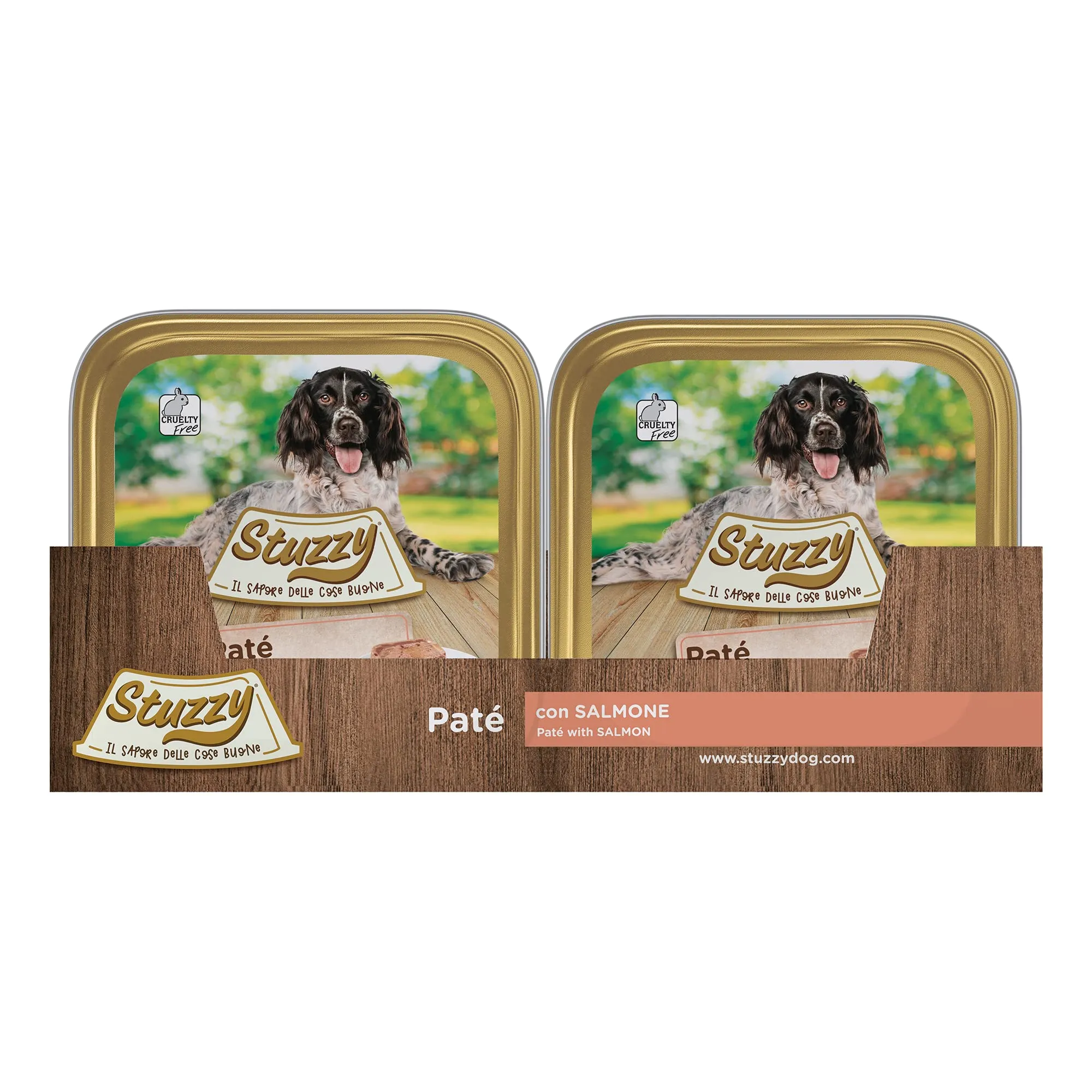 Stuzzy Cibo Umido per Cani Adulti Salmone Paté e Carni in Pezzi 3,3kg (22 x 150g) - immagine 3