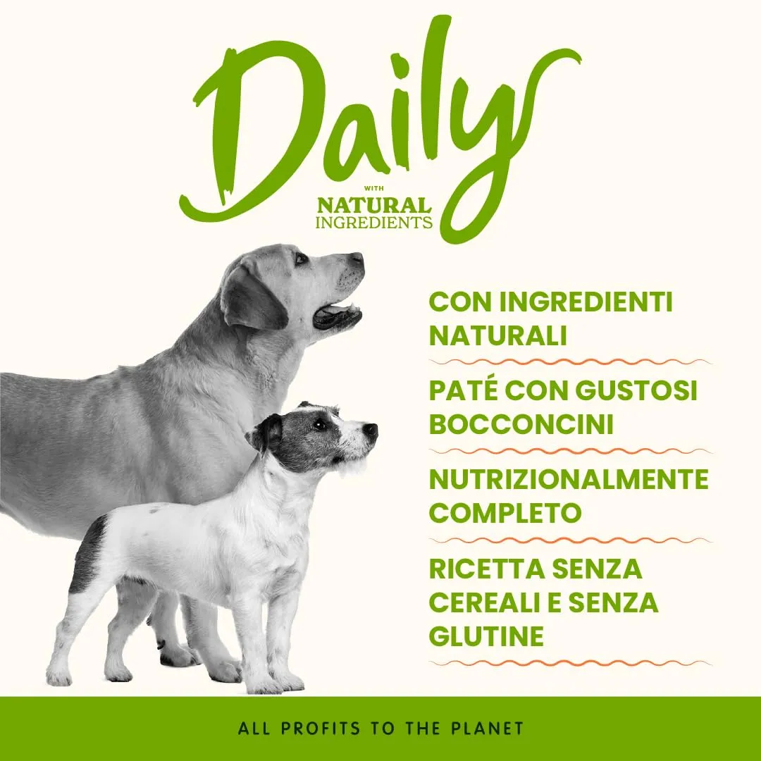 Almo Nature Daily Alimento Umido per Cani Adulti con Pollo - 400g, Confezione da 24 - immagine 2