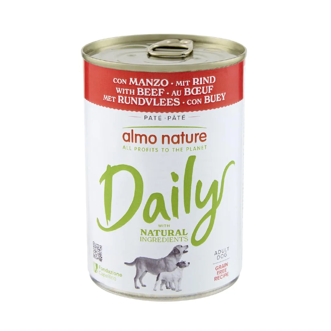 Almo Nature Daily Alimento Umido per Cani Adulti con Manzo - 400g, 24 pezzi - immagine 1