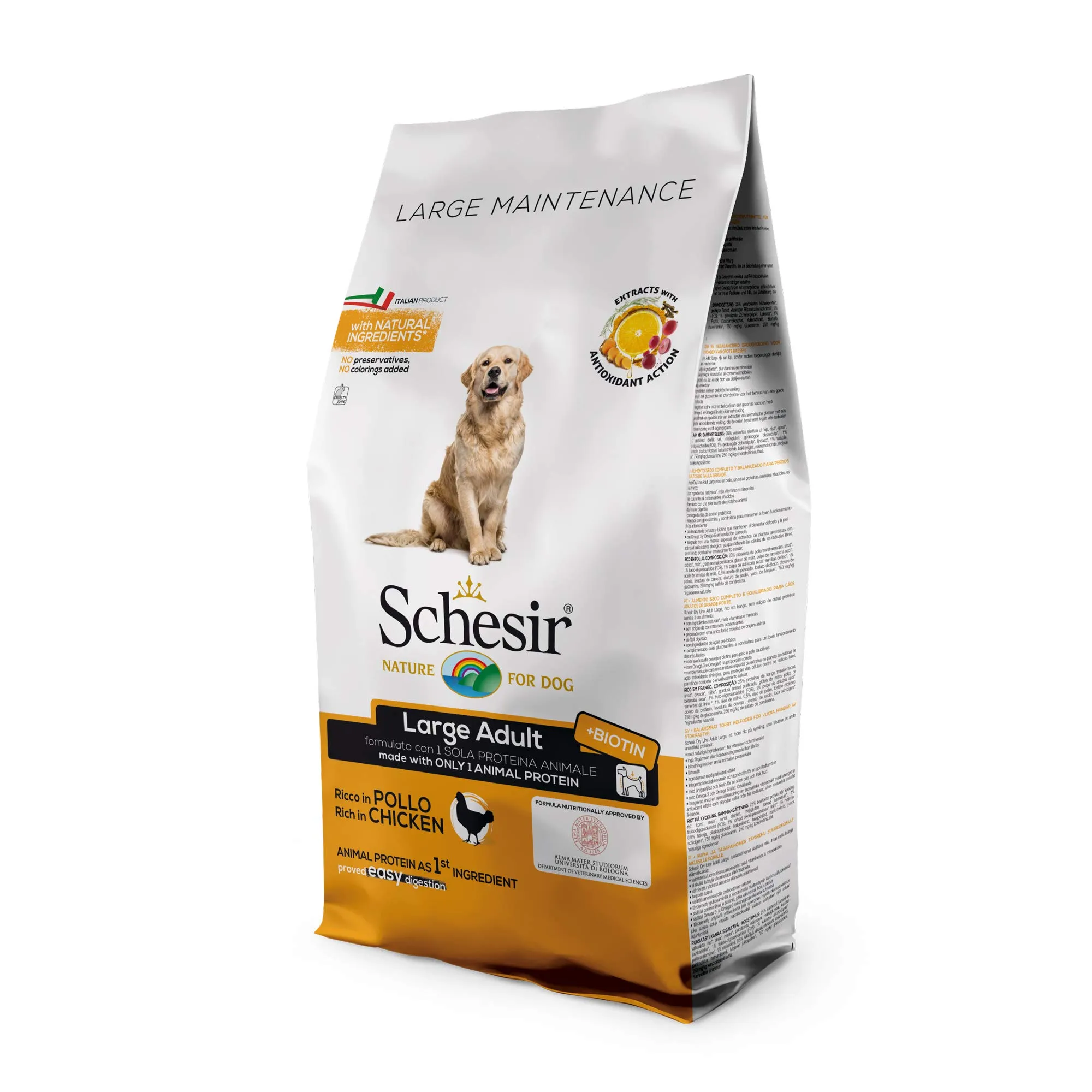 Schesir Cibo Secco per Cani Adulti di Taglia Grande al Pollo, Linea Mantenimento, 12kg - immagine 3
