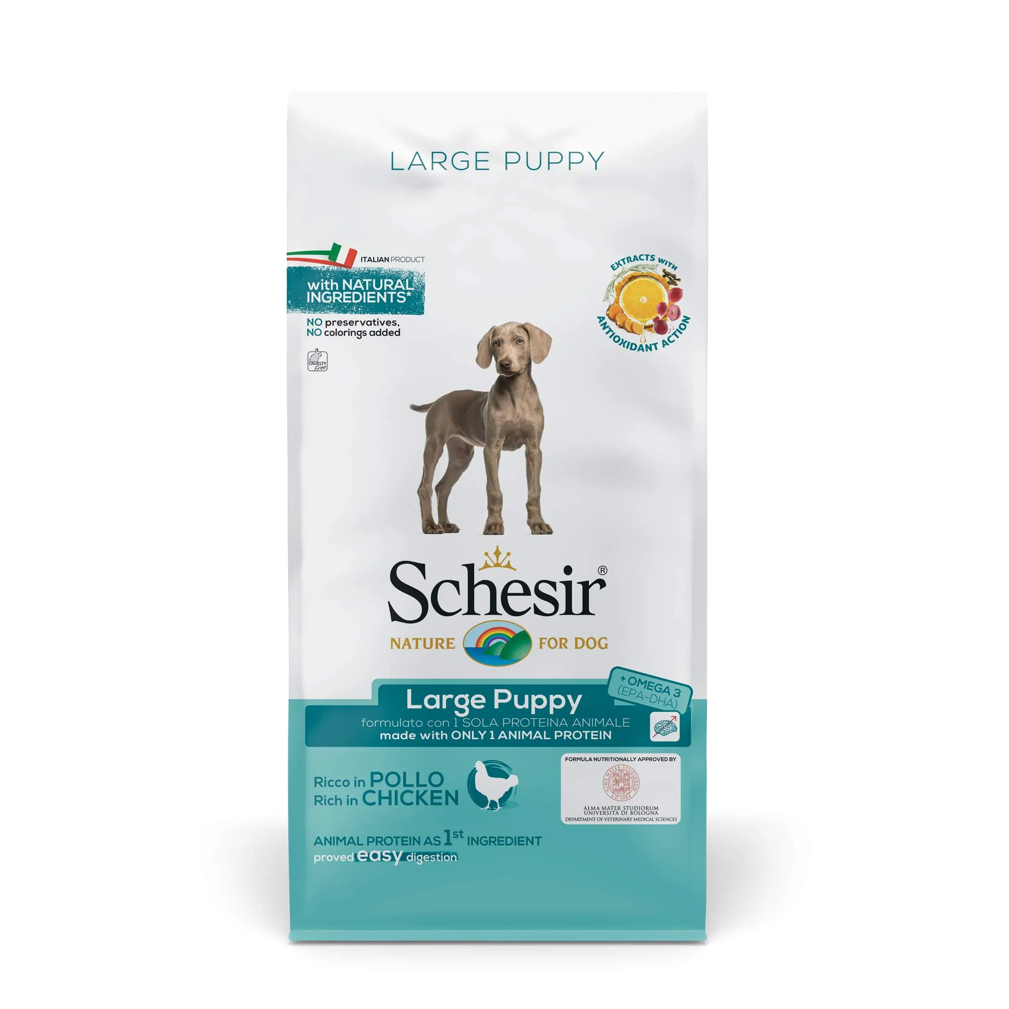 Schesir Cibo Secco per Cani Cuccioli di Taglia Grande al Gusto Pollo, 12kg - immagine 1
