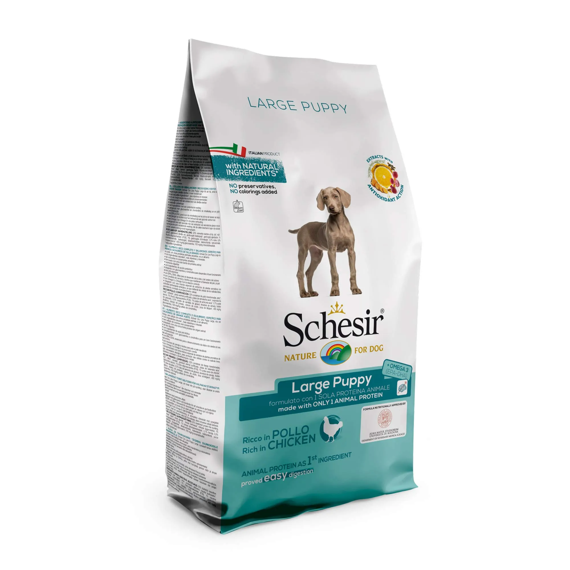 Schesir Cibo Secco per Cani Cuccioli di Taglia Grande al Gusto Pollo, 12kg - immagine 2