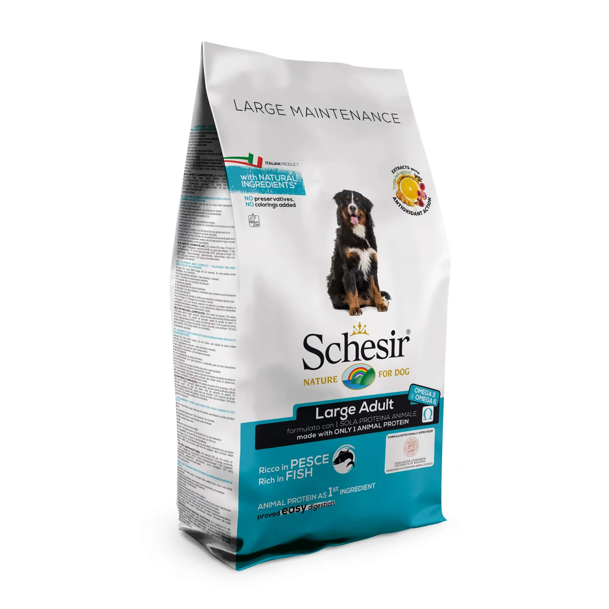 Schesir Cibo Secco per Cani Adulti di Taglia Grande al Gusto Pesce Linea Mantenimento 12kg - immagine 2