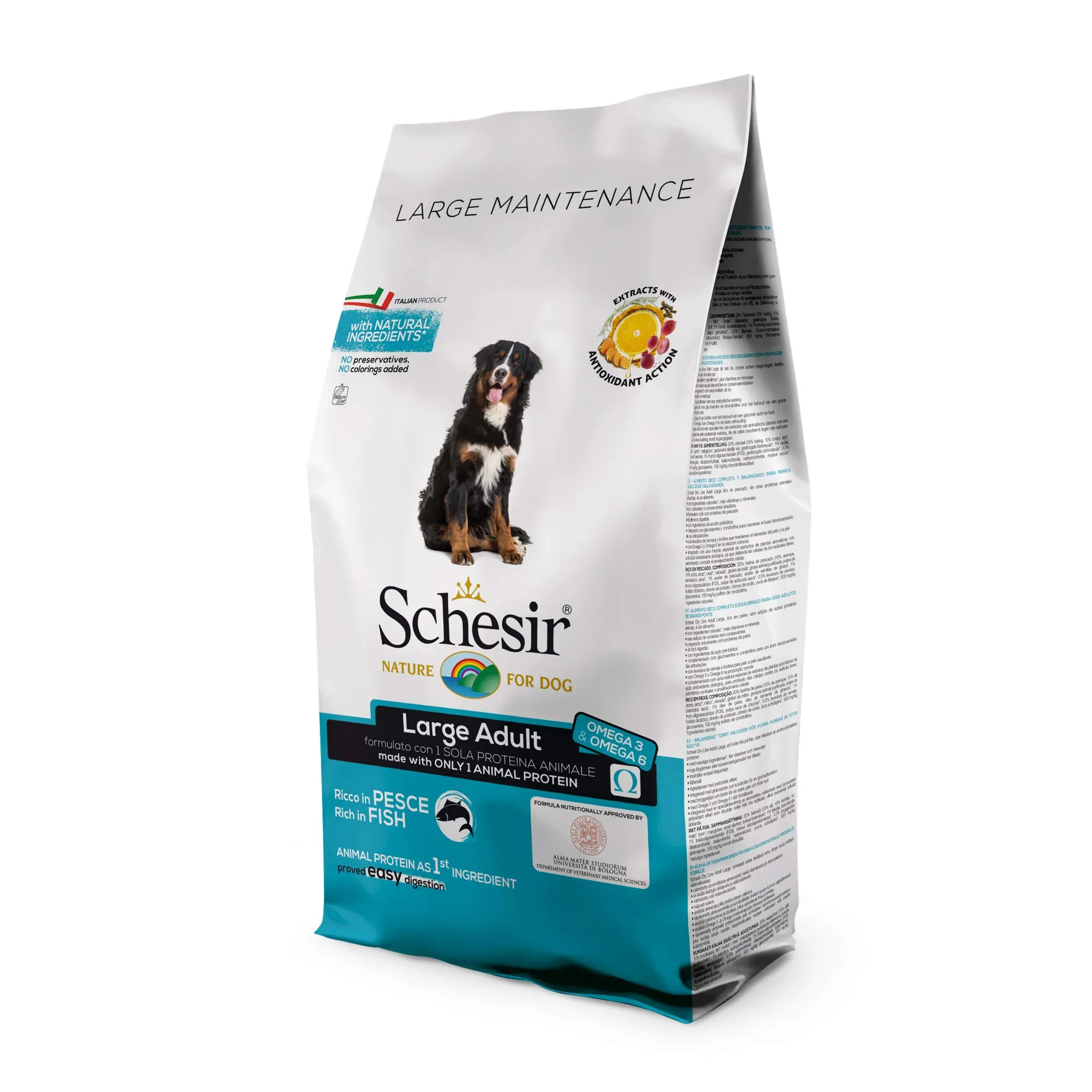 Schesir Cibo Secco per Cani Adulti di Taglia Grande al Gusto Pesce Linea Mantenimento 12kg - immagine 3