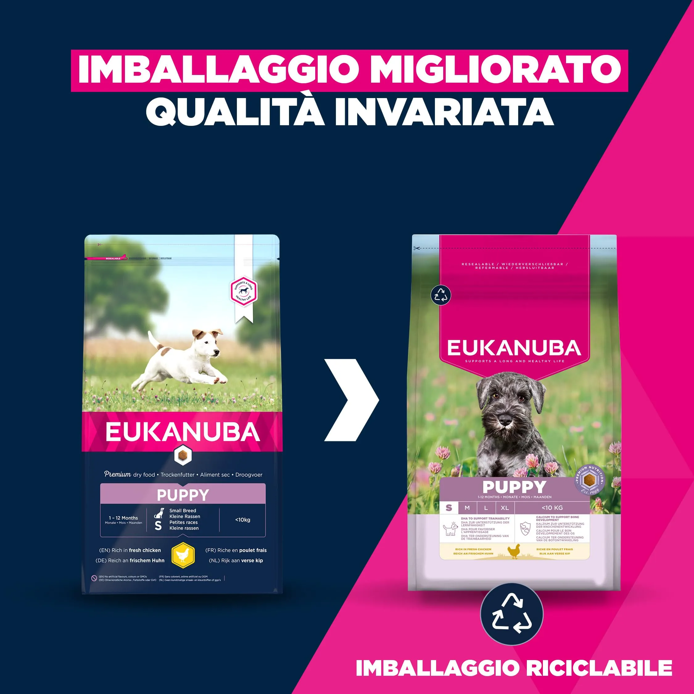 Eukanuba Crocchette per cuccioli taglia piccola con pollo fresco, 3 kg - immagine 2