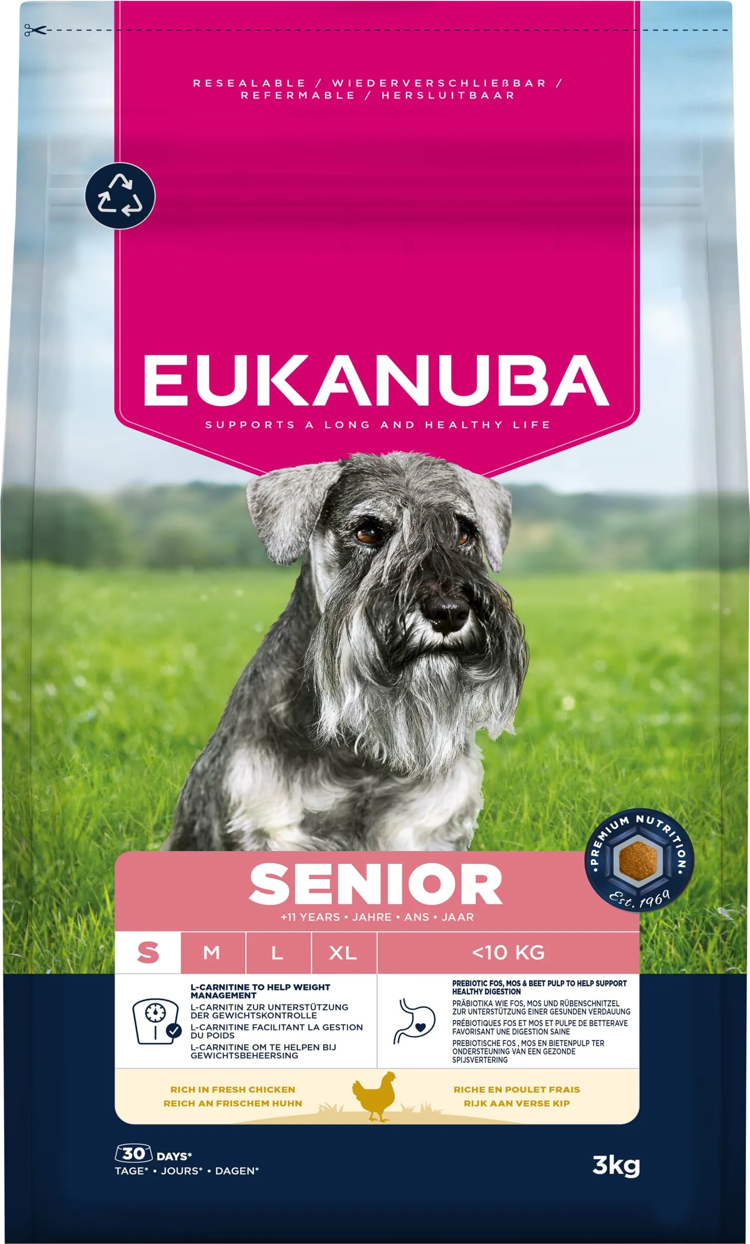 Eukanuba Crocchette per cani anziani taglia piccola con pollo fresco, 3 kg - immagine 11