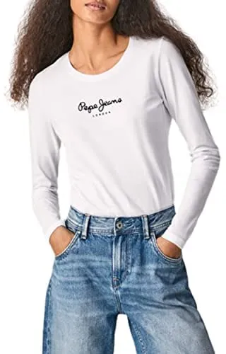 Pepe Jeans New Virginia LS Women's Shirt, White, XS - immagine 2
