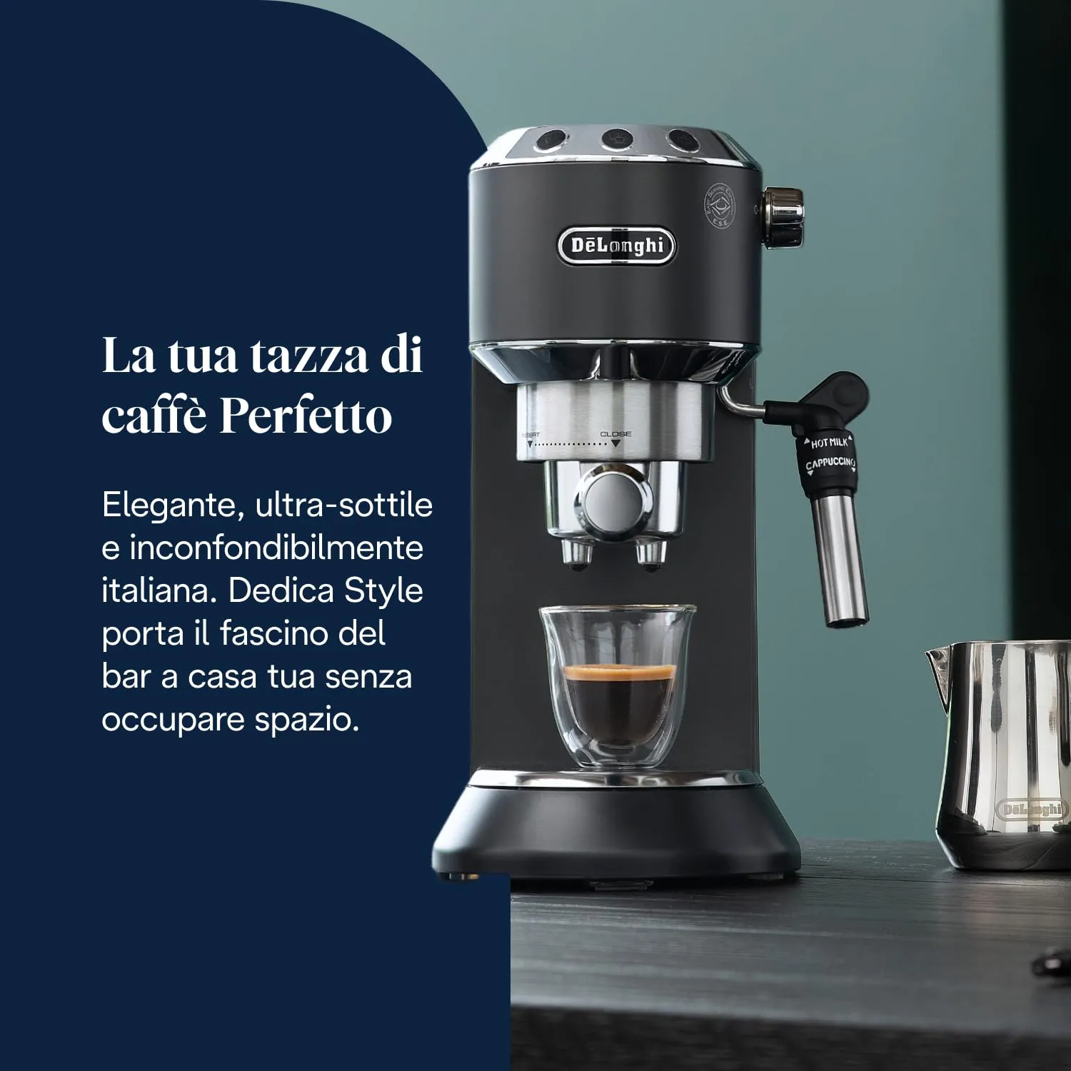 De'Longhi Dedica Style Perfetto Macchina da Caffè Espresso EC685.BK, Nero - immagine 2