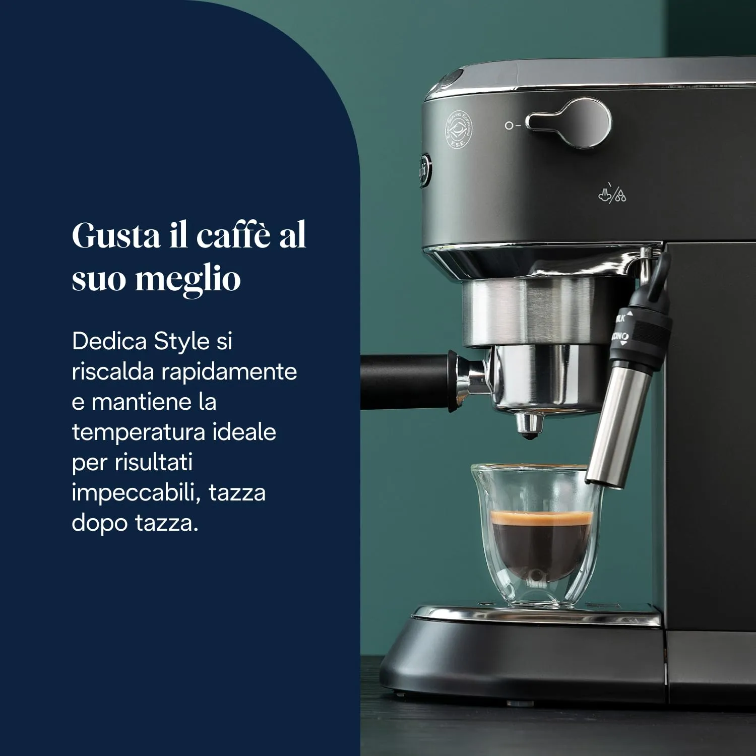 De'Longhi Dedica Style Perfetto Macchina da Caffè Espresso EC685.BK, Nero - immagine 3