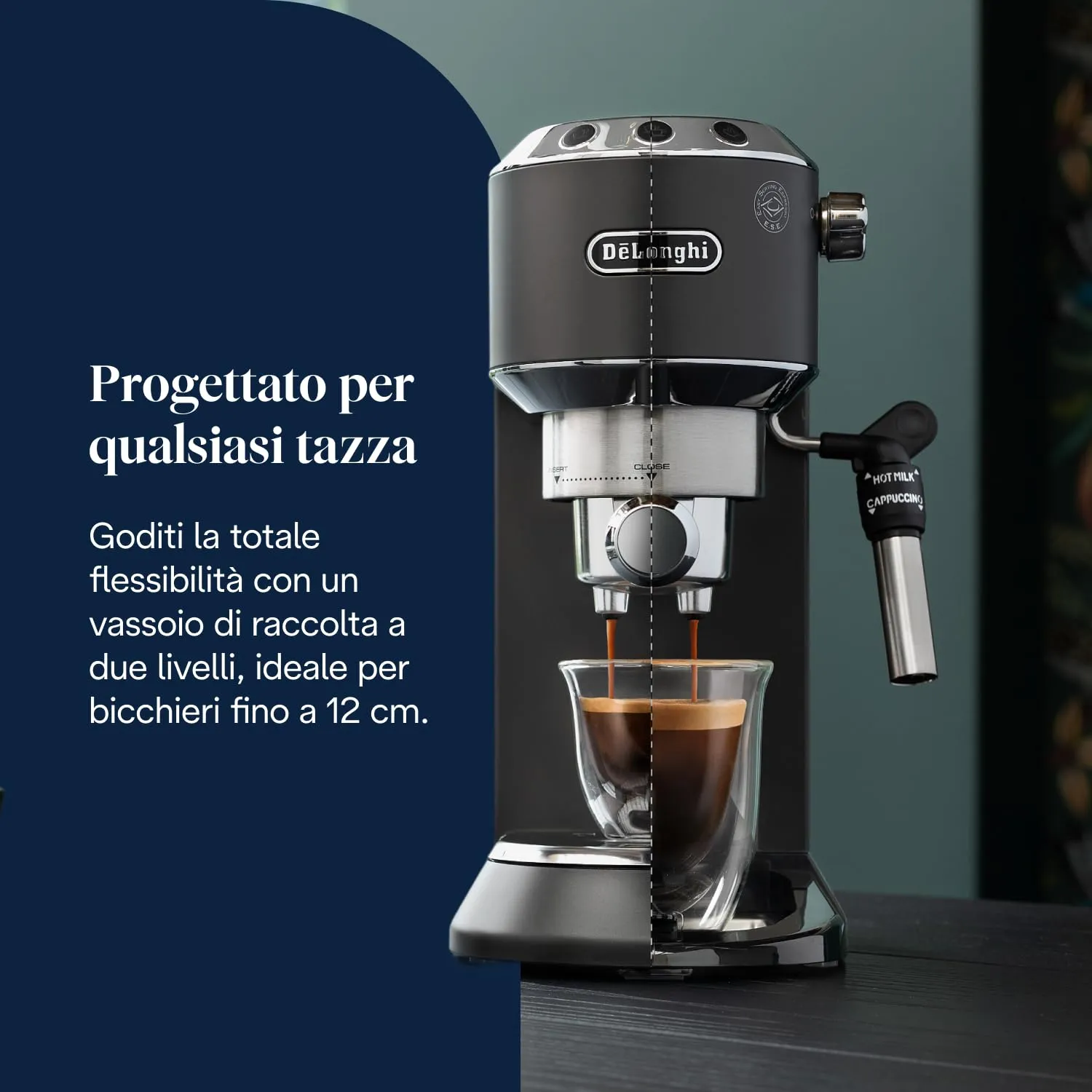 De'Longhi Dedica Style Perfetto Macchina da Caffè Espresso EC685.BK, Nero - immagine 7
