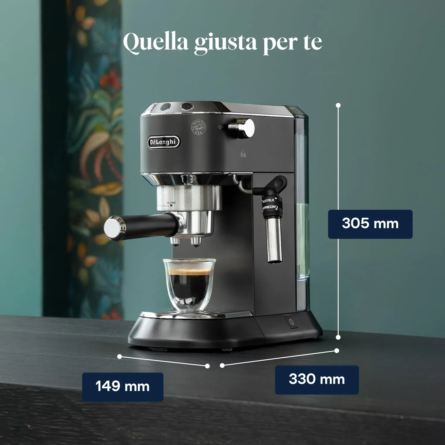 De'Longhi Dedica Style Perfetto Macchina da Caffè Espresso EC685.BK, Nero - immagine 9