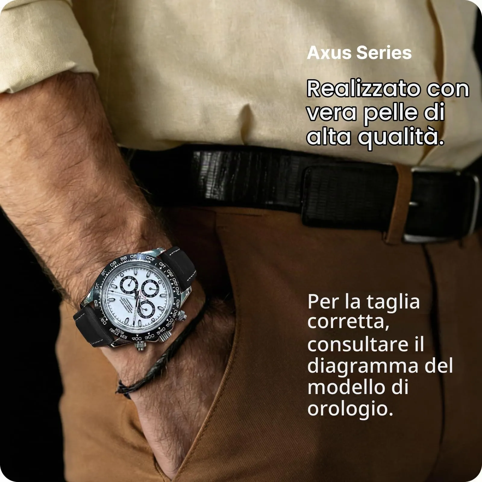 Fullmosa Cinturino per Orologio 18mm in Pelle a Sgancio Rapido, Nero - immagine 3