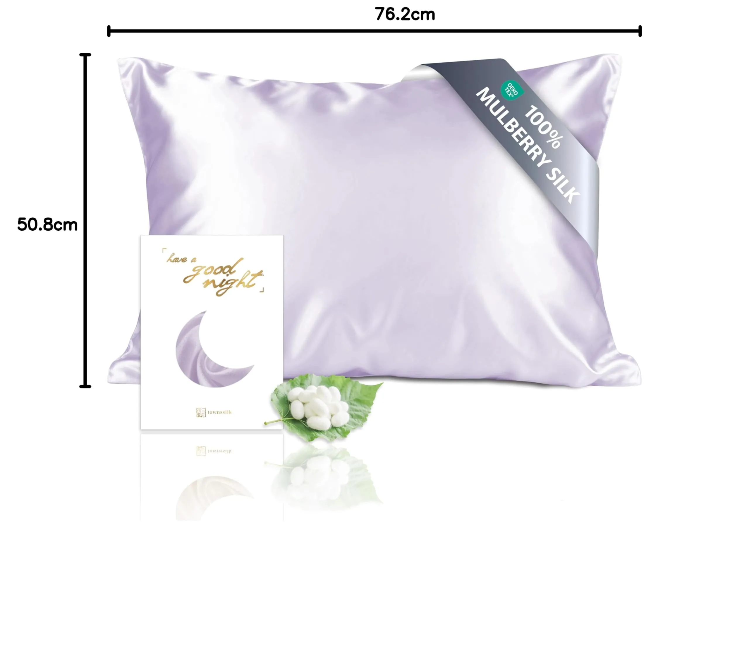 townssilk Federa in Seta di Gelso 19 Momme, Doppia Faccia, 50x75cm, Lavender - immagine 10