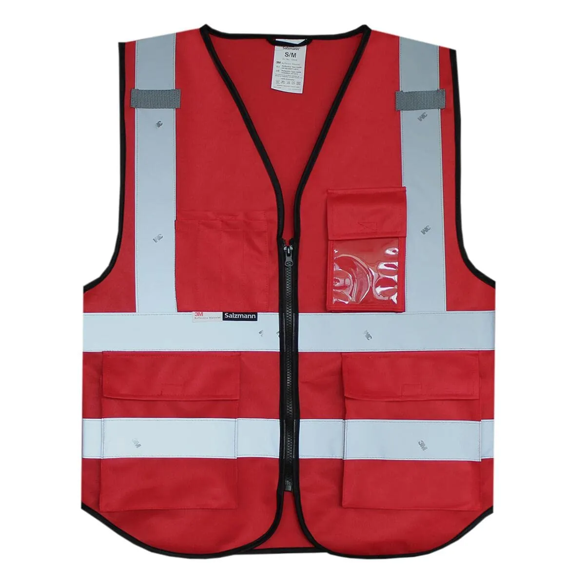 Salzmann Gilet ad alta visibilità riflettente, Rosso, XXL-3XL - immagine 1