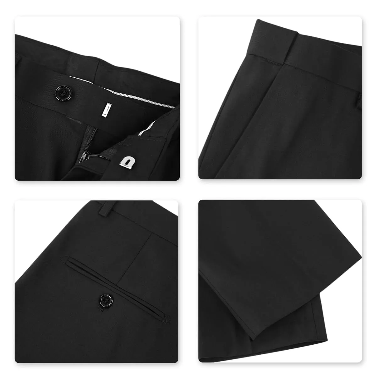 YOUTHUP Abito Uomo 3 Pezzi Slim Fit Blazer Panciotto Pantaloni - immagine 6