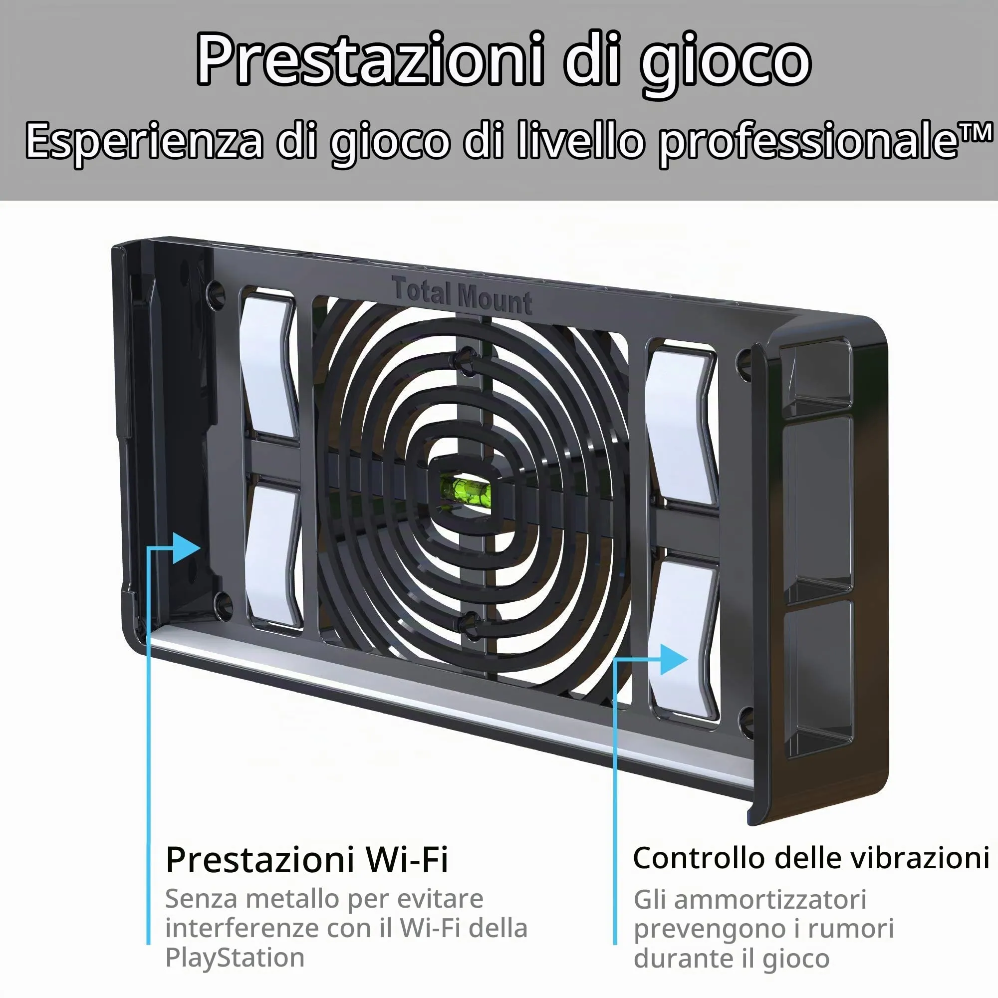 TotalMount Supporto da parete per Sony PlayStation 4 Pro, Nero - immagine 5