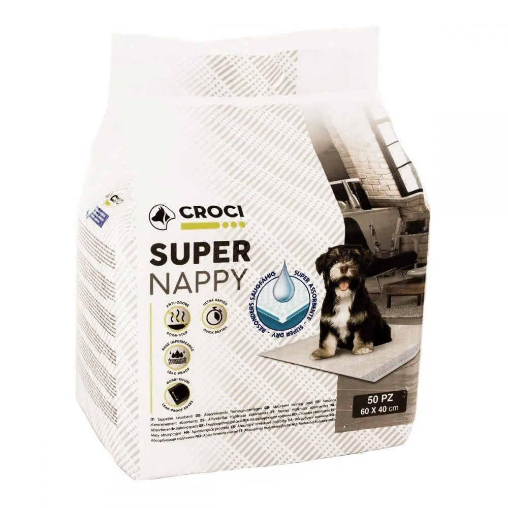 Croci Super Nappy Tappetini Igienici per Cani 60x40 cm 50 pz - immagine 1