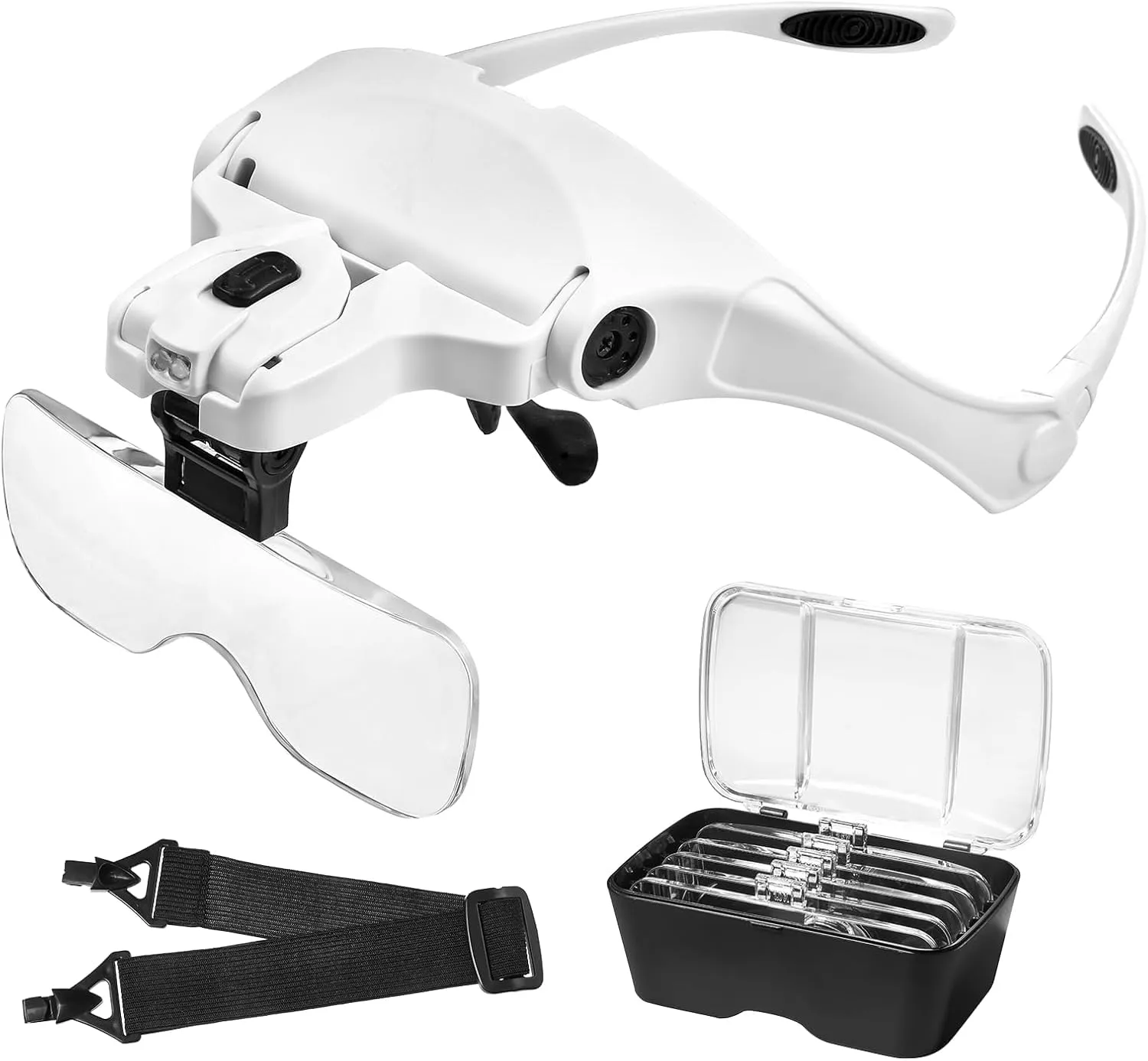 Anpro Lente d'Ingrandimento per Fascia con Luce LED 1.0x-3.5x - immagine 1