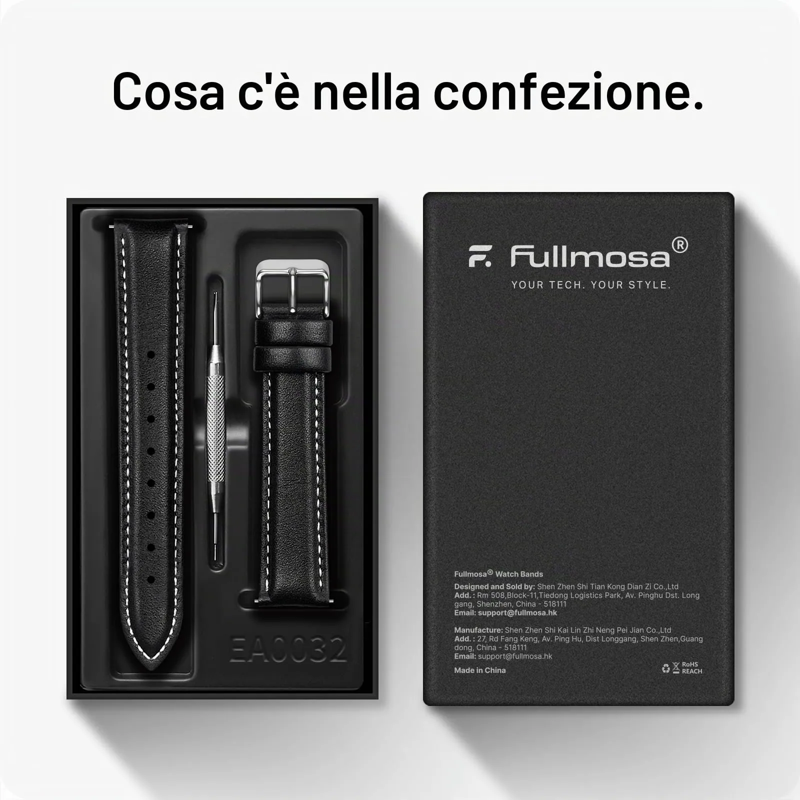 Fullmosa Cinturino per Orologio in Pelle a Sgancio Rapido 22mm - immagine 6