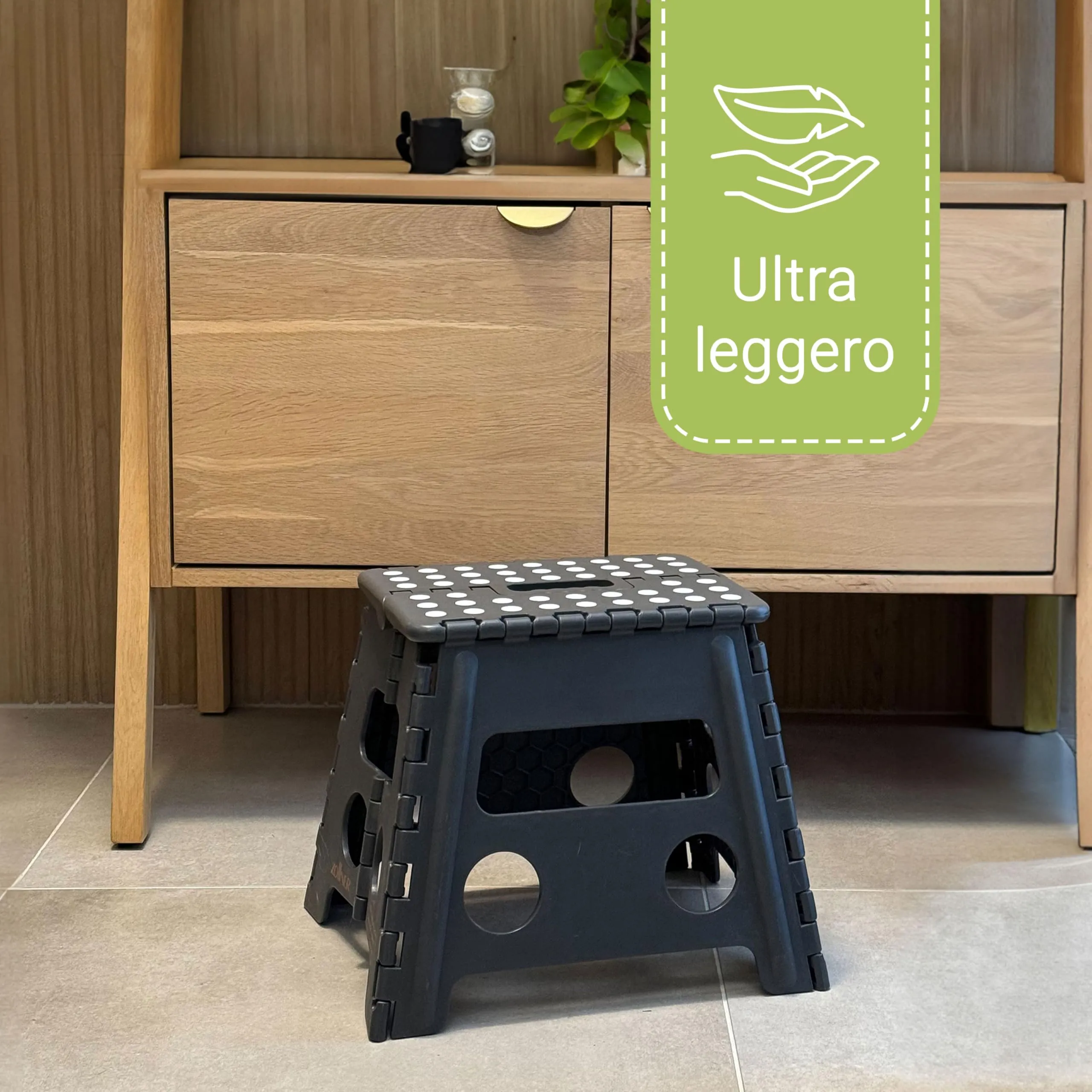 ZOLLNER Sgabello Pieghevole 30 cm, Grigio - immagine 5