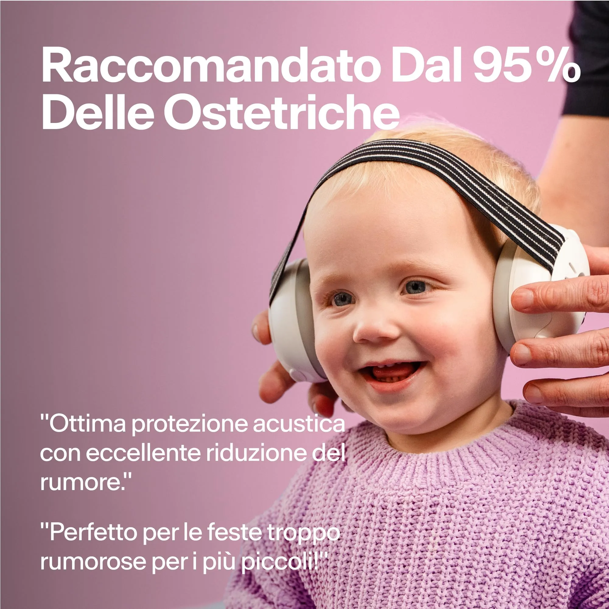 Alpine Muffy Baby Cuffie antirumore per neonati e bambini fino a 36 mesi, Rosa - immagine 4