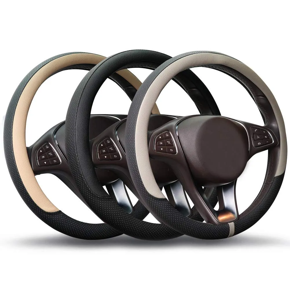 COFIT Coprivolante in Pelle Microfibra Traspirante e Antiscivolo, Rotondo Universale M 37-38cm, Nero - immagine 7